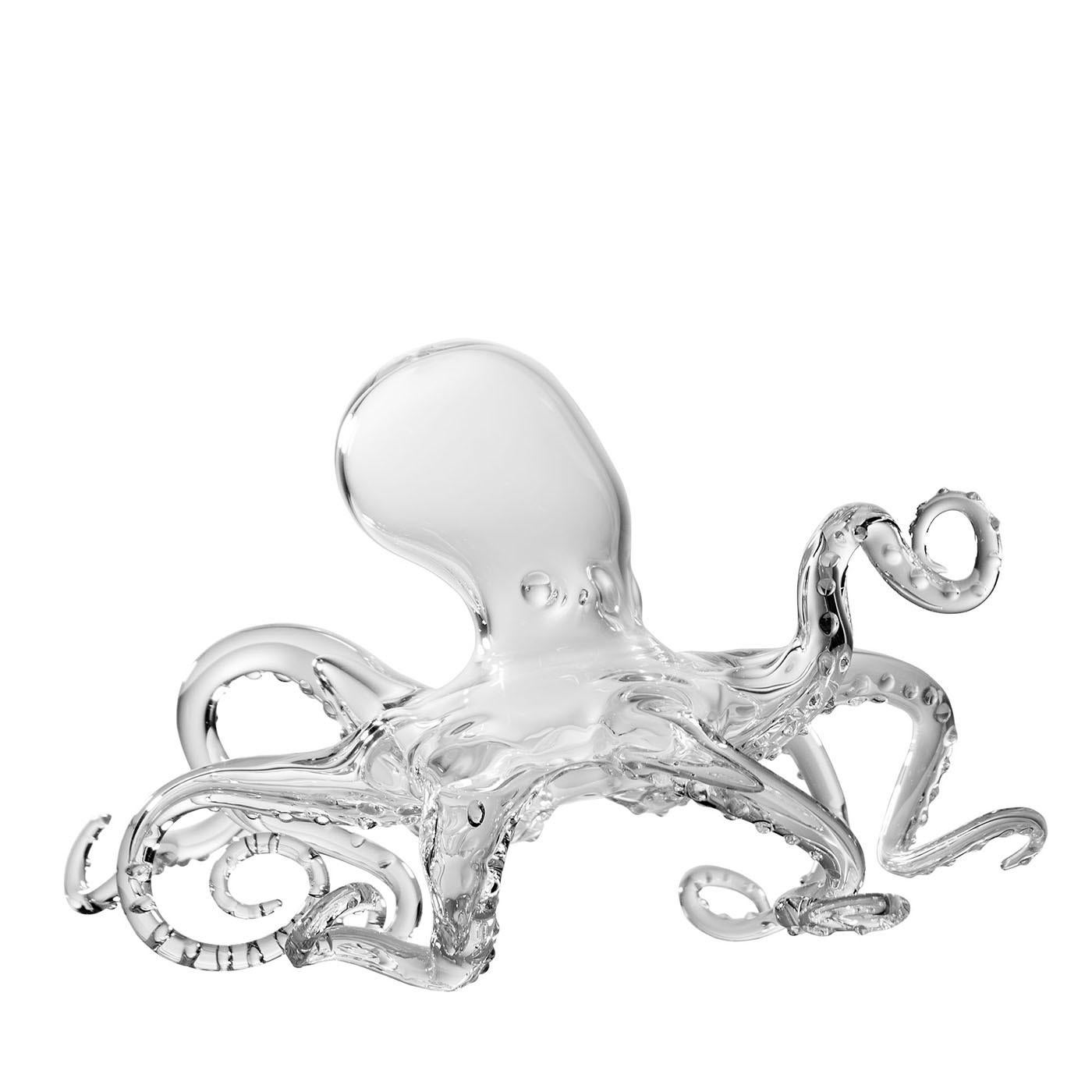 Contemporary Polpo Hand-blown glass Sculpture by Simone Crestani For Sale