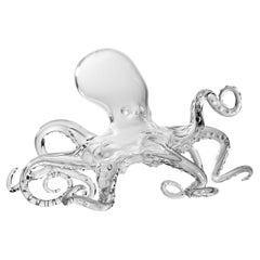 Polpo Hand-blown glass Sculpture by Simone Crestani