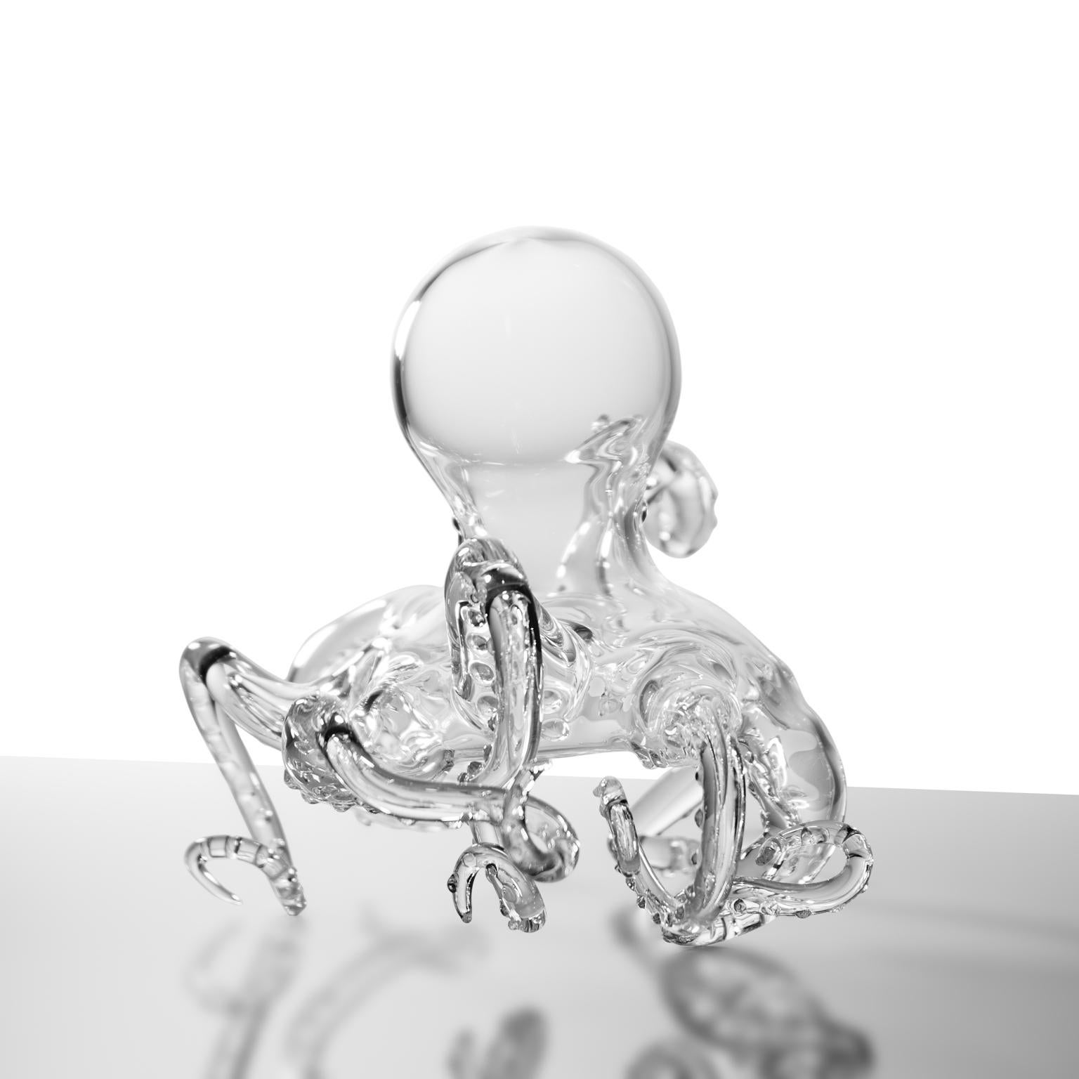 Moderne 'Polpo' Octopus Verre soufflé Créatures de mer Marine Océan Sous-marin Crestani en vente