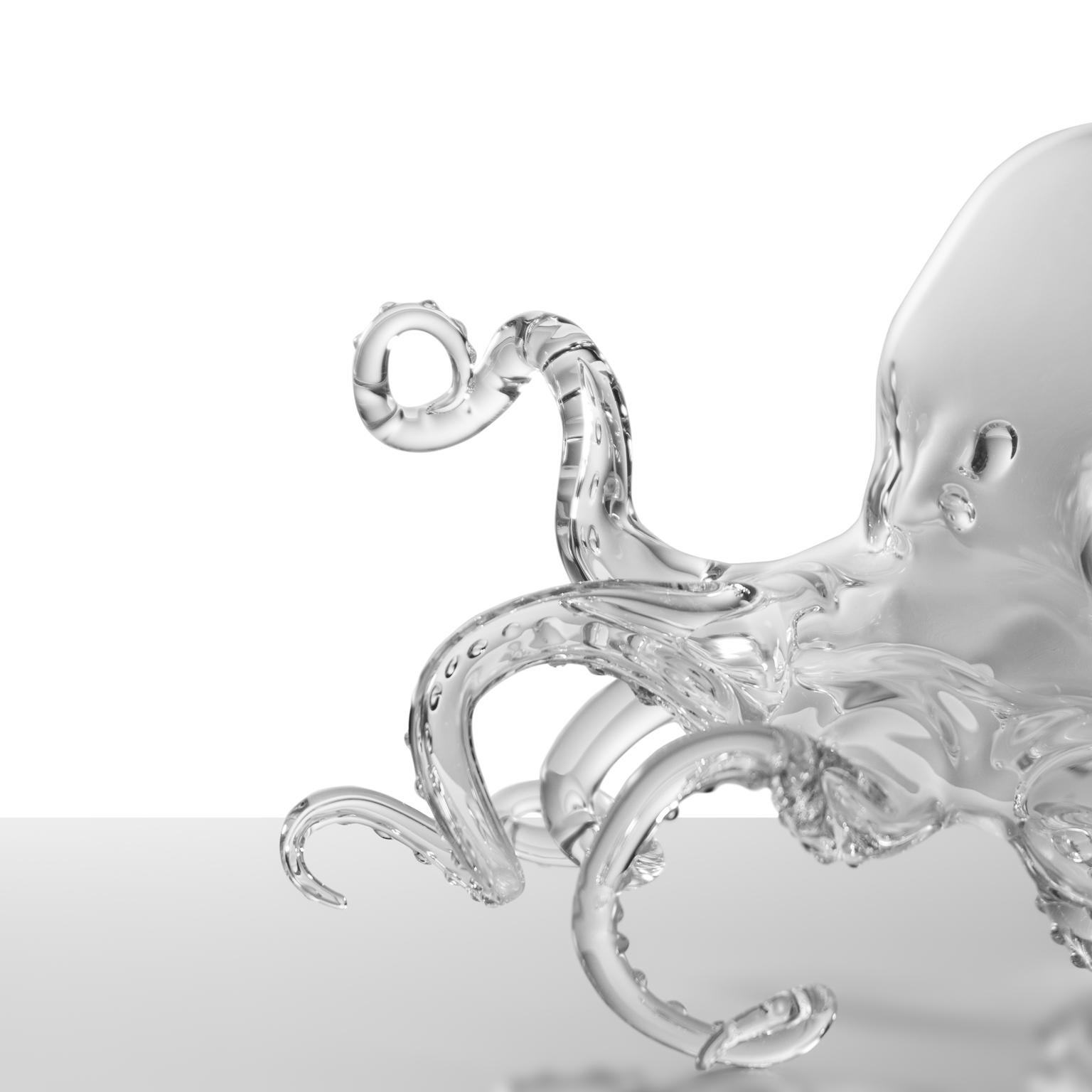 italien 'Polpo' Octopus Verre soufflé Créatures de mer Marine Océan Sous-marin Crestani en vente