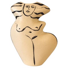 Polseno Nude Figurative Vase, Signed