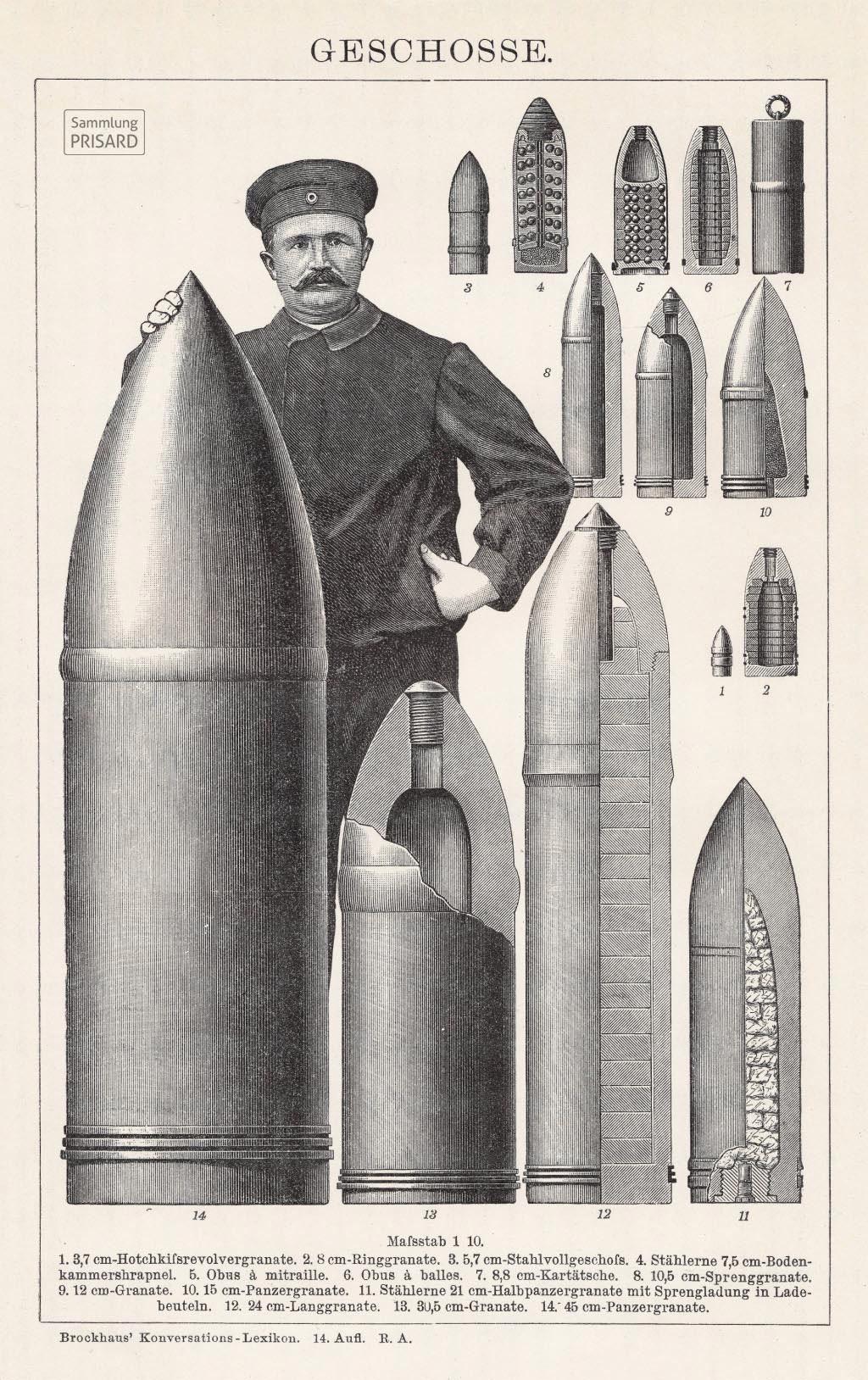 Polte Magdeburg 1911 WWI Artillery Muschel-Kastenhocker aus Messing im Angebot 9