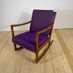 Fauteuil à bascule en teck - Ole Wanscher (Danemark, années 1960)