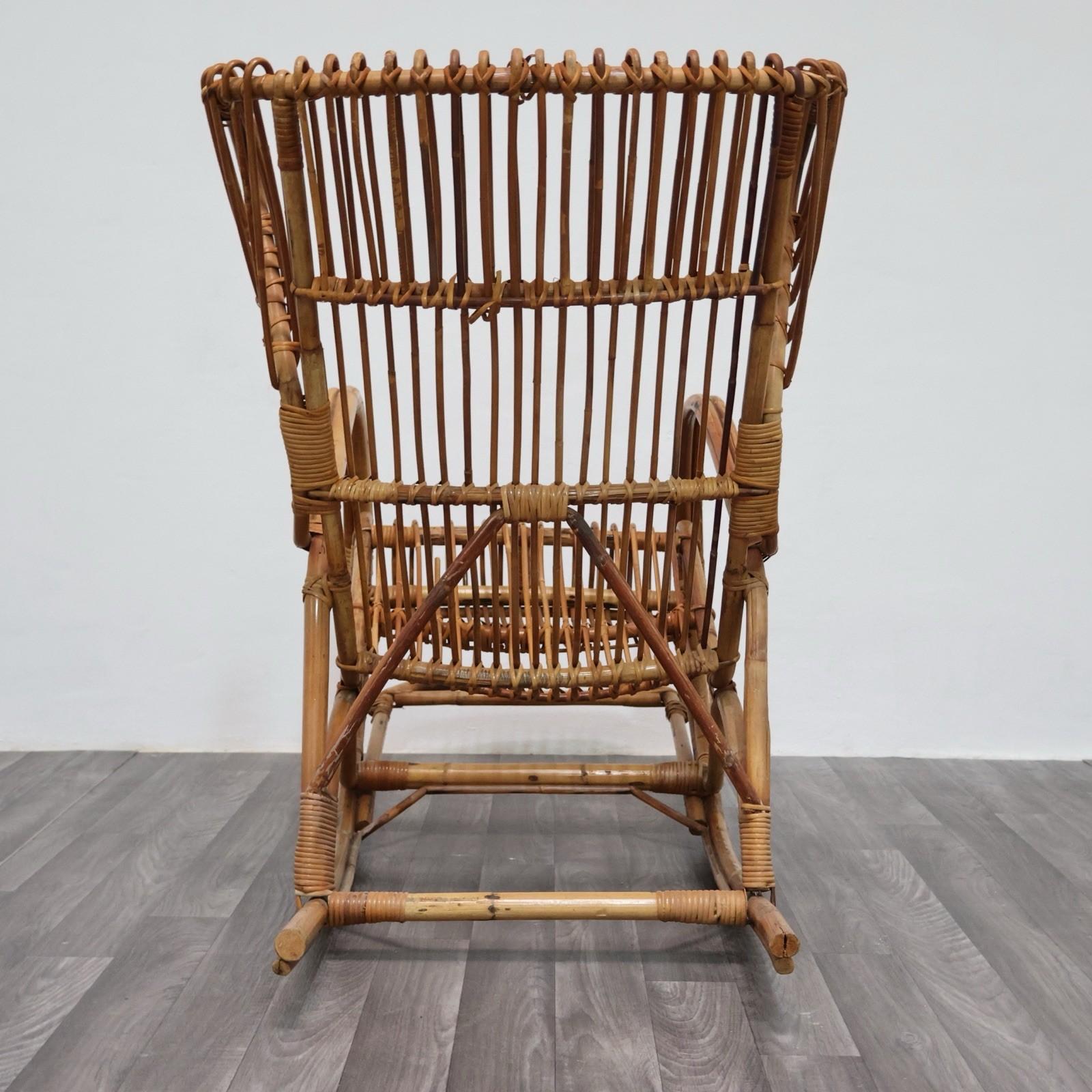 Poltrona a Dondolo Francese Vintage Design Modernariato 1960's in vendita 4