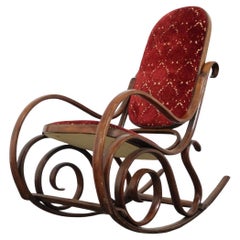 Poltrona A Dondolo Thonet Vintage Mid-Century Design 1950