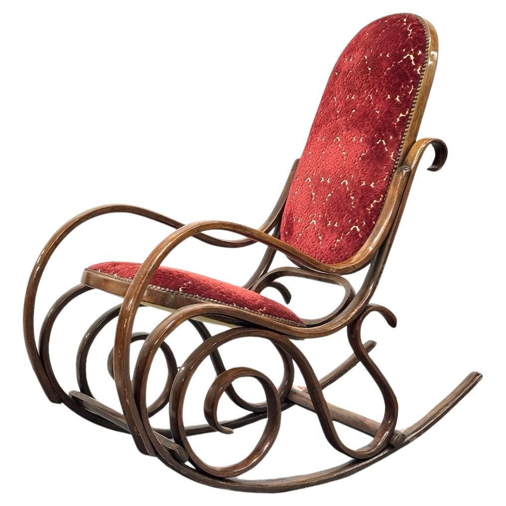 Poltrona A Dondolo Thonet Vintage Mid-Century Design im Angebot