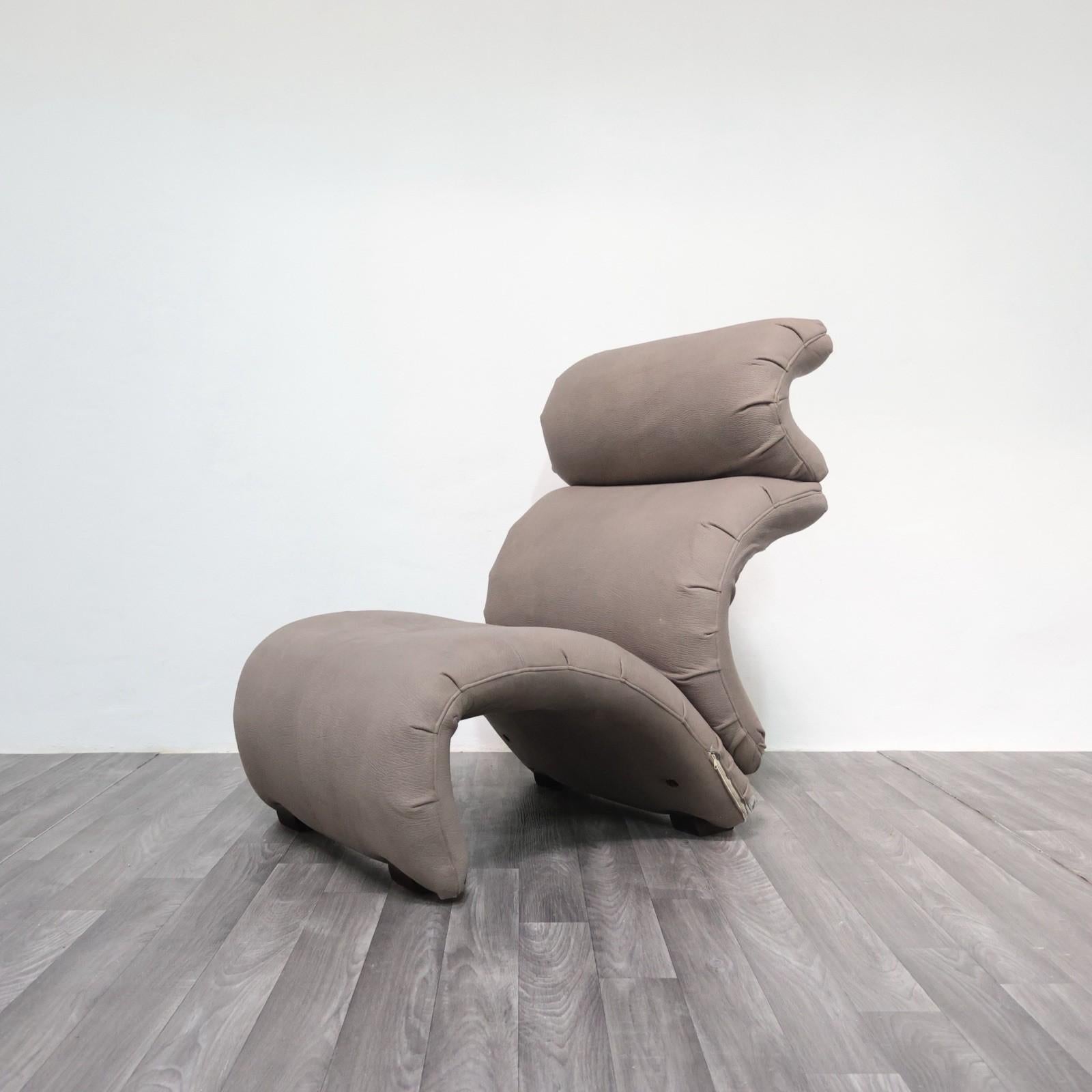 italien Poltrona a onde rarissima Design Modernariato curved armchair 1970's en vente