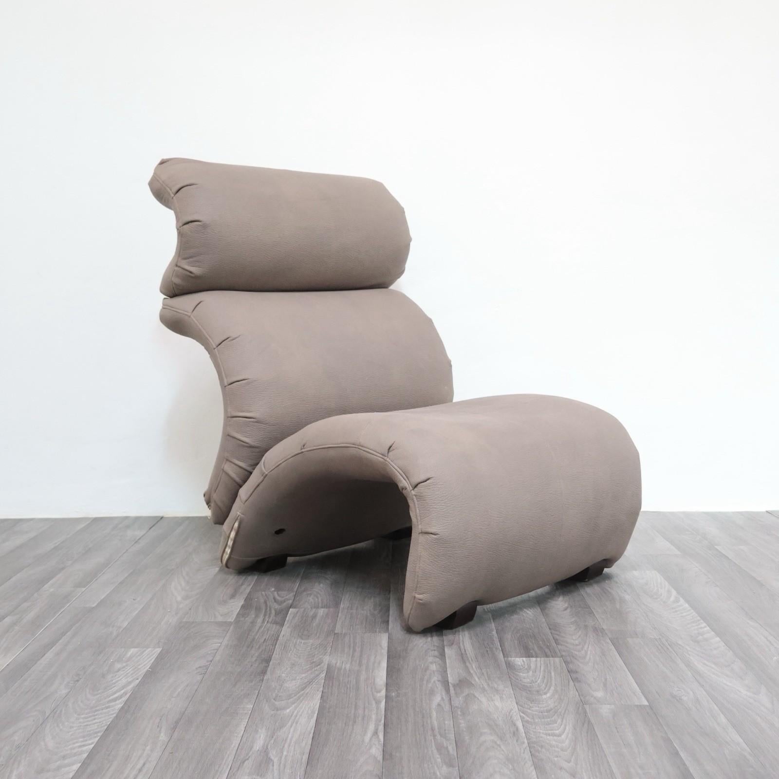 Poltrona a onde rarissima Design Modernariato curved armchair 1970's en vente 2