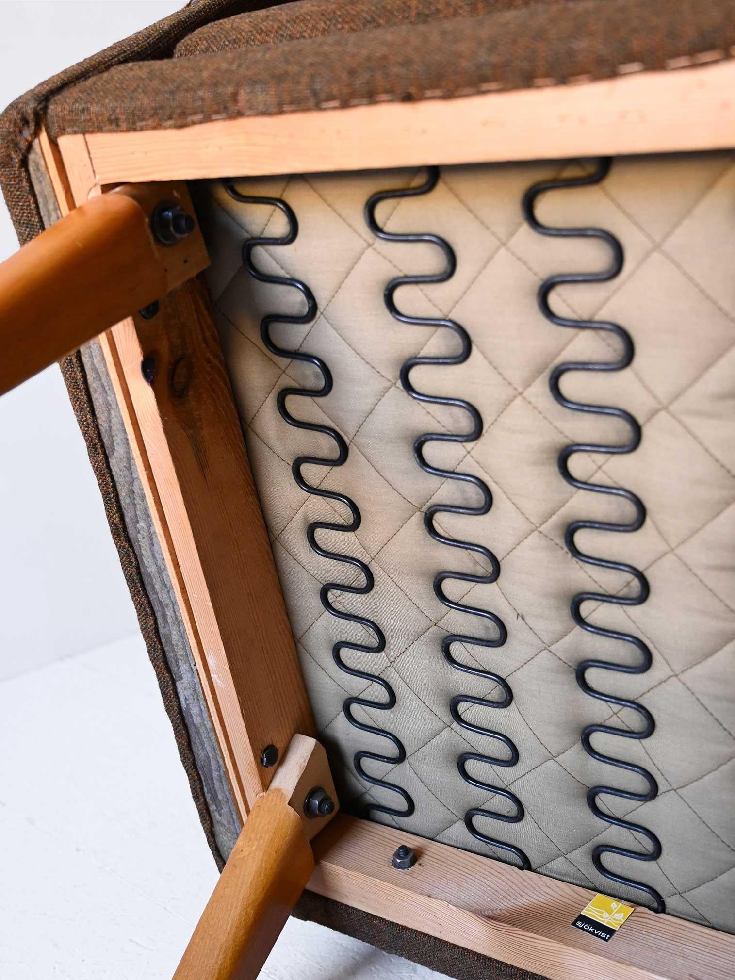 Fauteuil des années 1960 avec tissu d'origine en vente 2