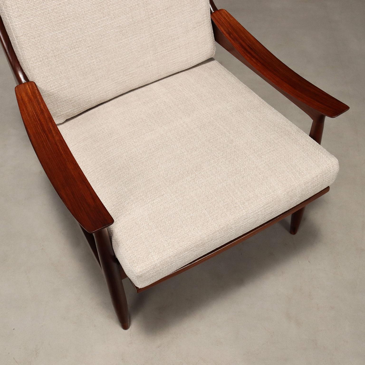 Poltrona anni '60 di Mario Farchioni per Framar in teka Tela en venta