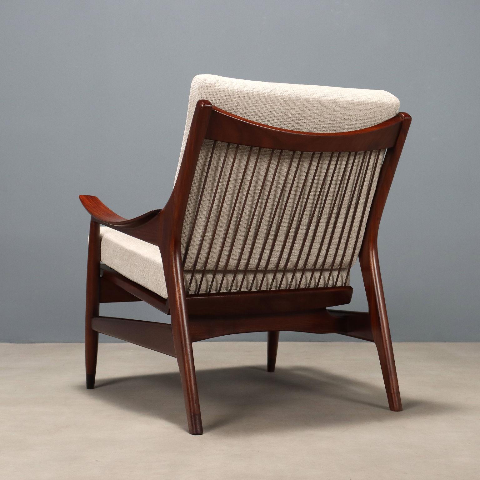 Poltrona anni '60 di Mario Farchioni per Framar in teka en venta 1