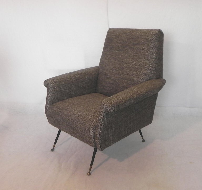 Poltrona Anni 60 Stile Zanuso, Restaurata For Sale at 1stDibs