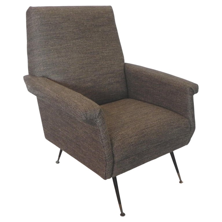 Poltrona Anni 60 Stile Zanuso, Restaurata For Sale at 1stDibs