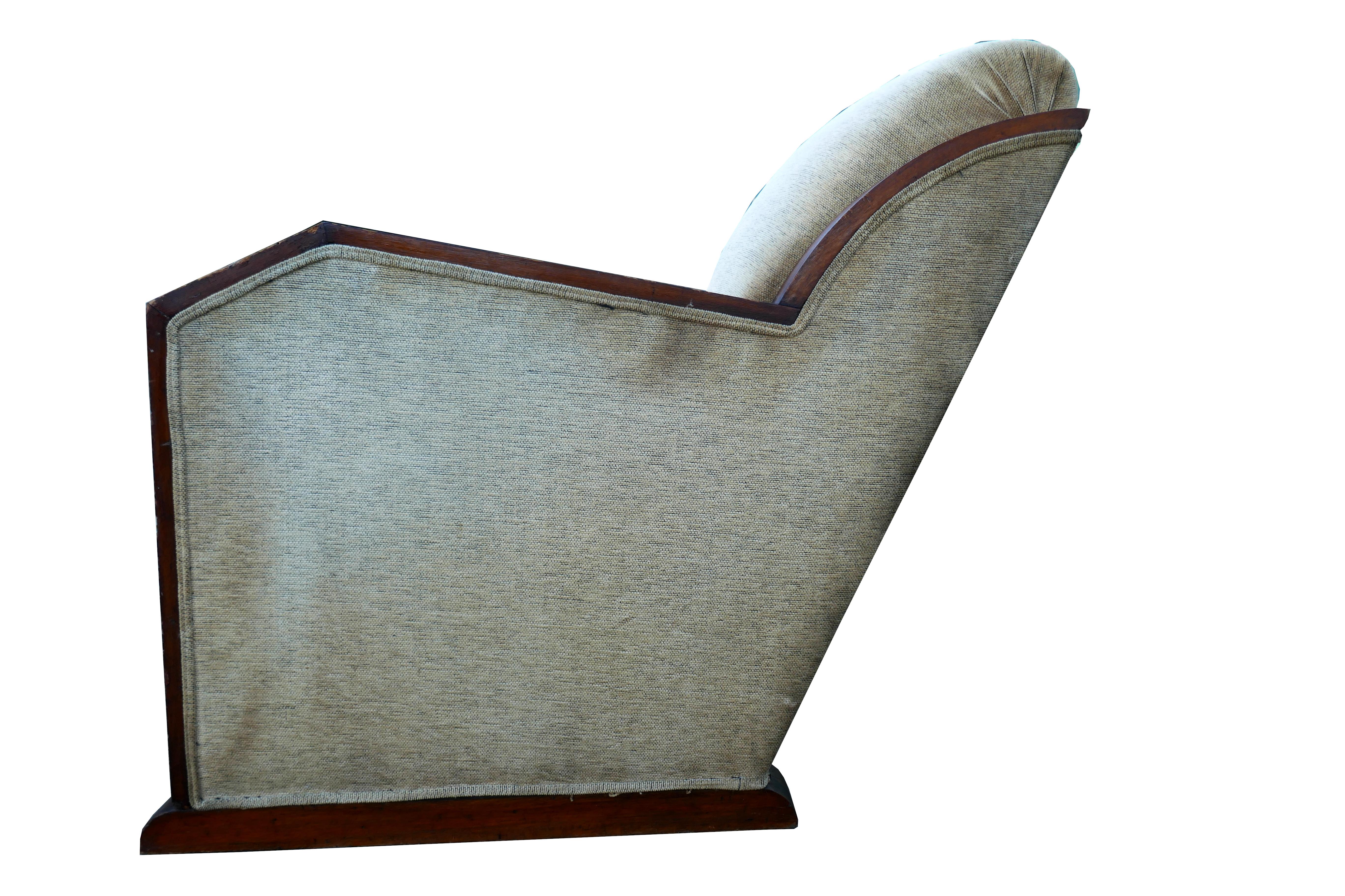 French Art Deco armchair, possible Maison Dominique  For Sale 5