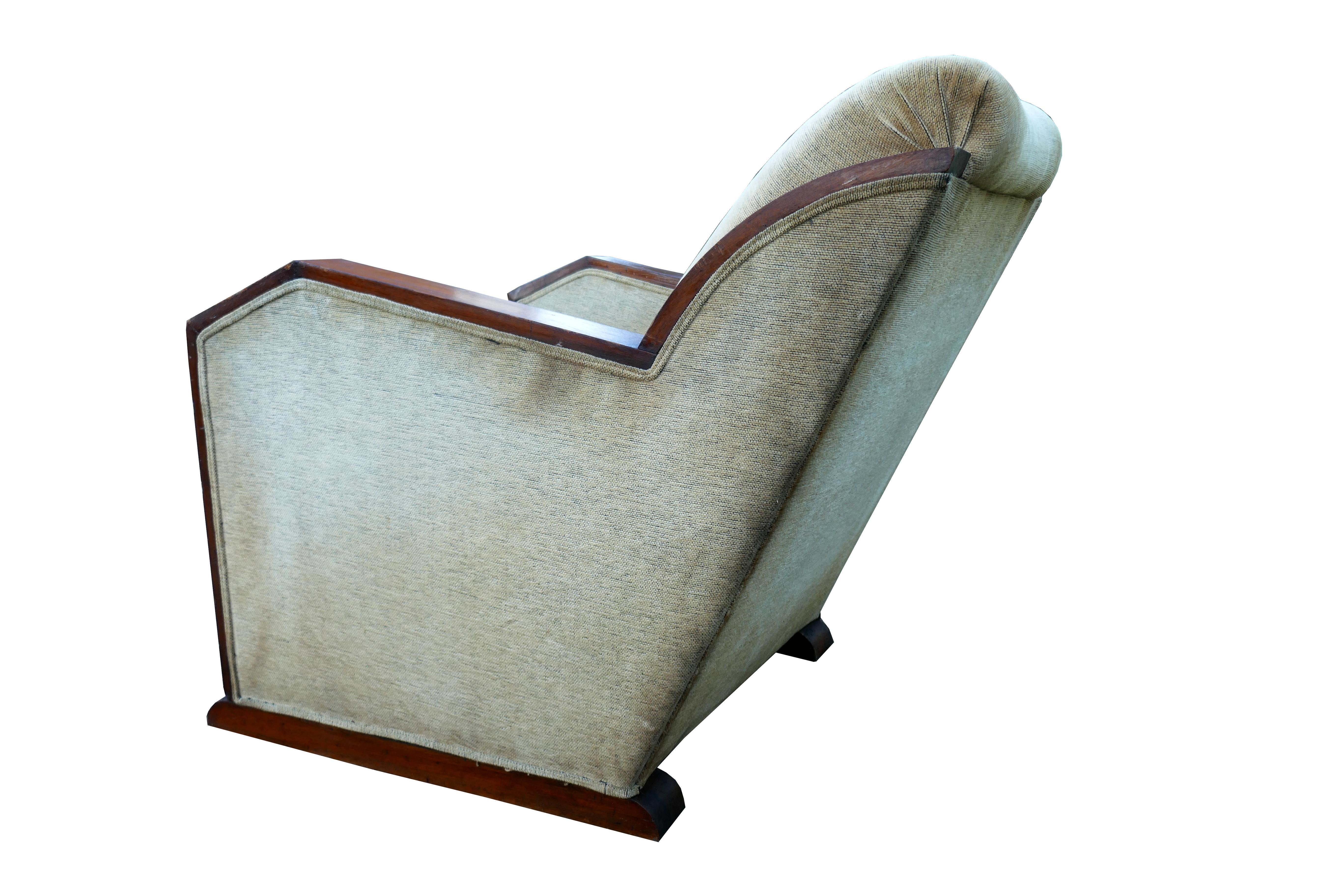 French Art Deco armchair, possible Maison Dominique  For Sale 7