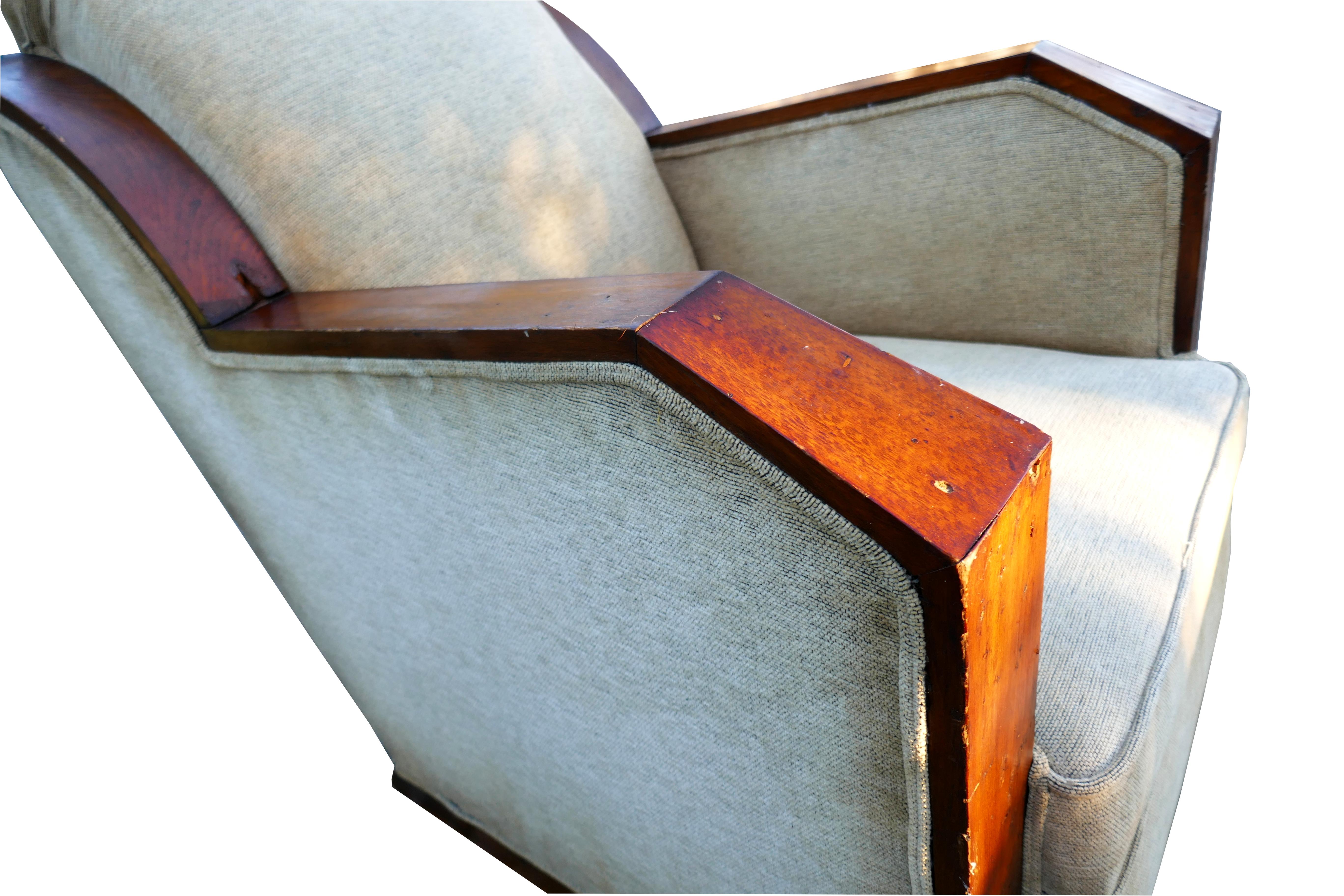 French Art Deco armchair, possible Maison Dominique  For Sale 9