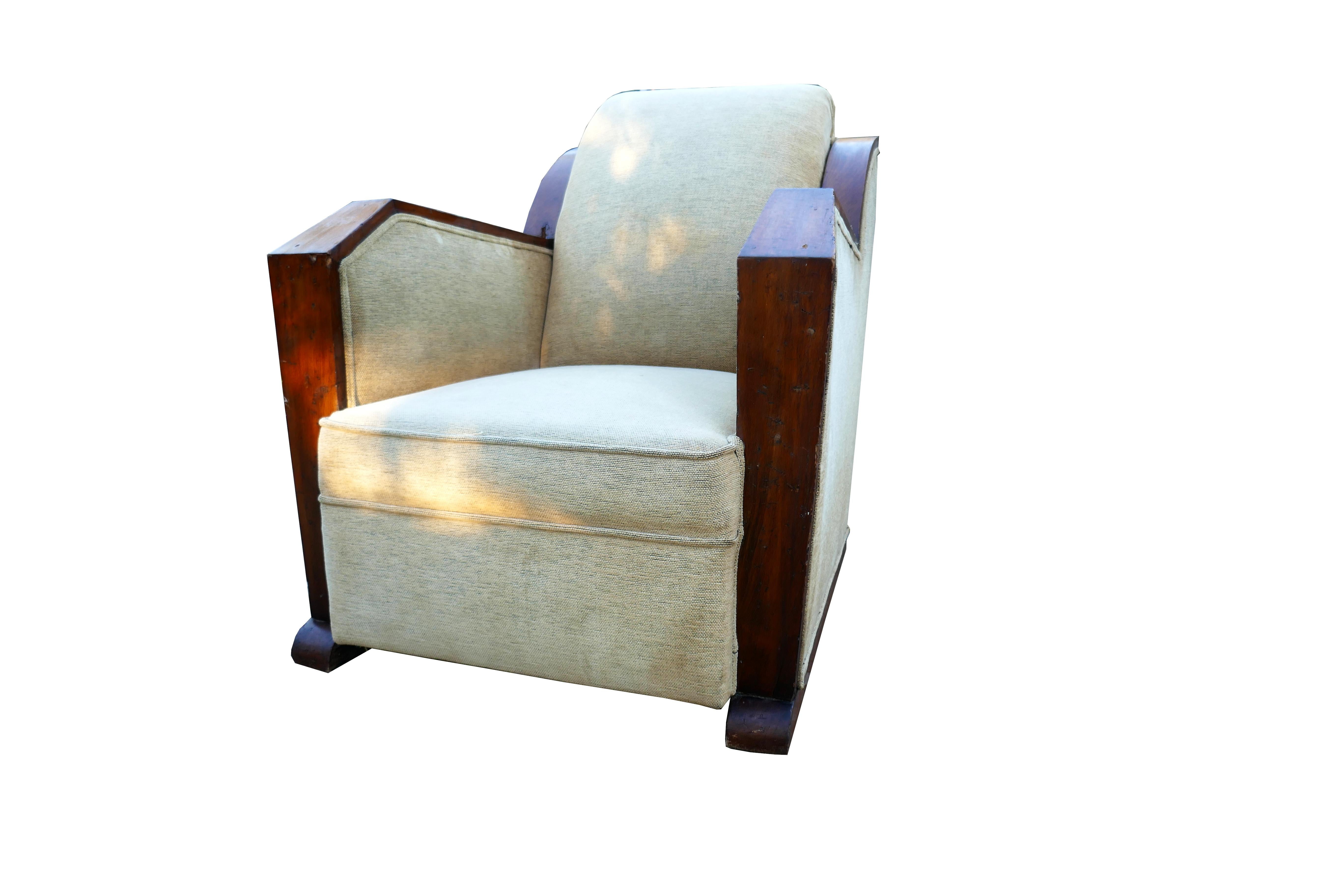 French Art Deco armchair, possible Maison Dominique  For Sale 14