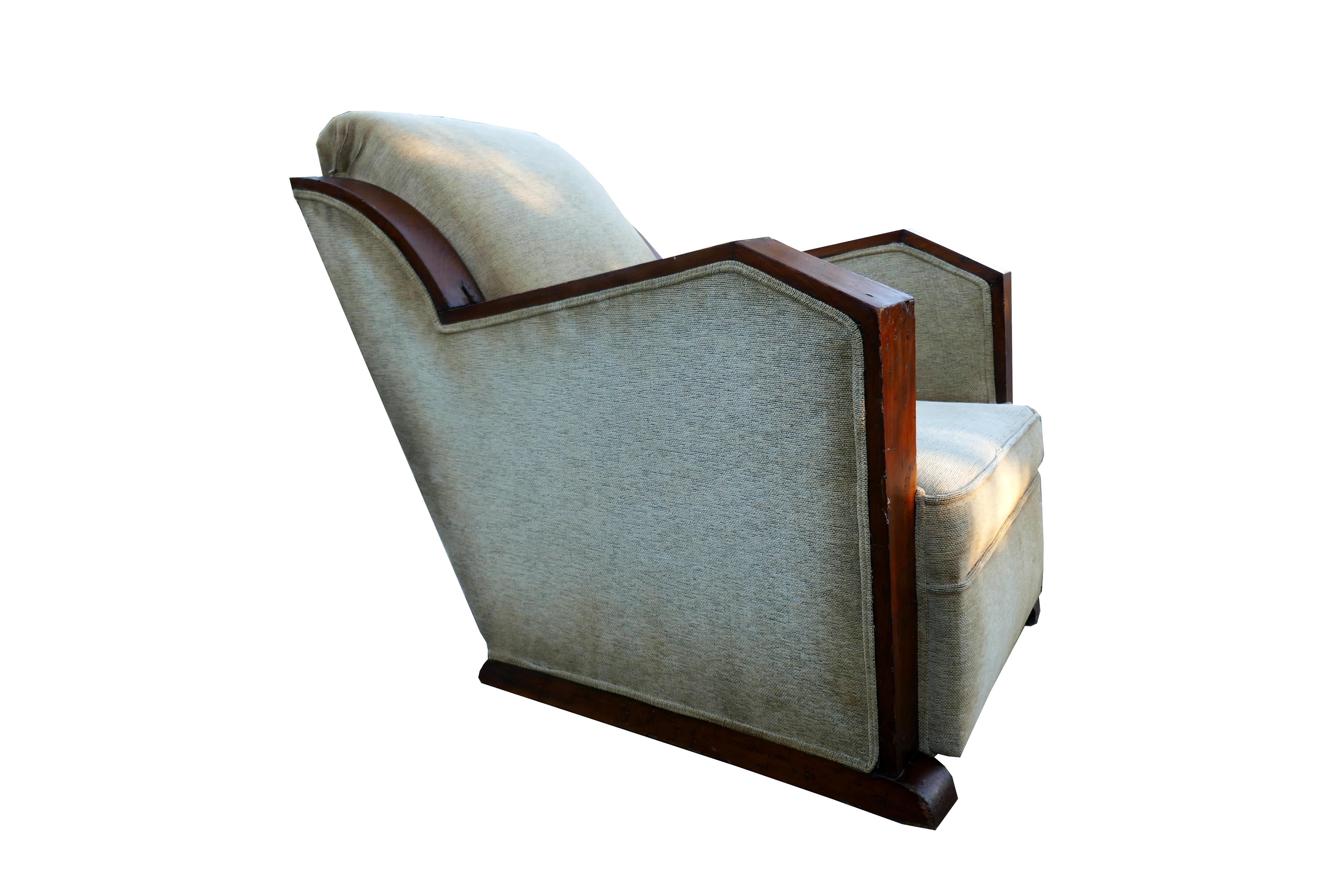 French Art Deco armchair, possible Maison Dominique  In Distressed Condition For Sale In Lugo, IT