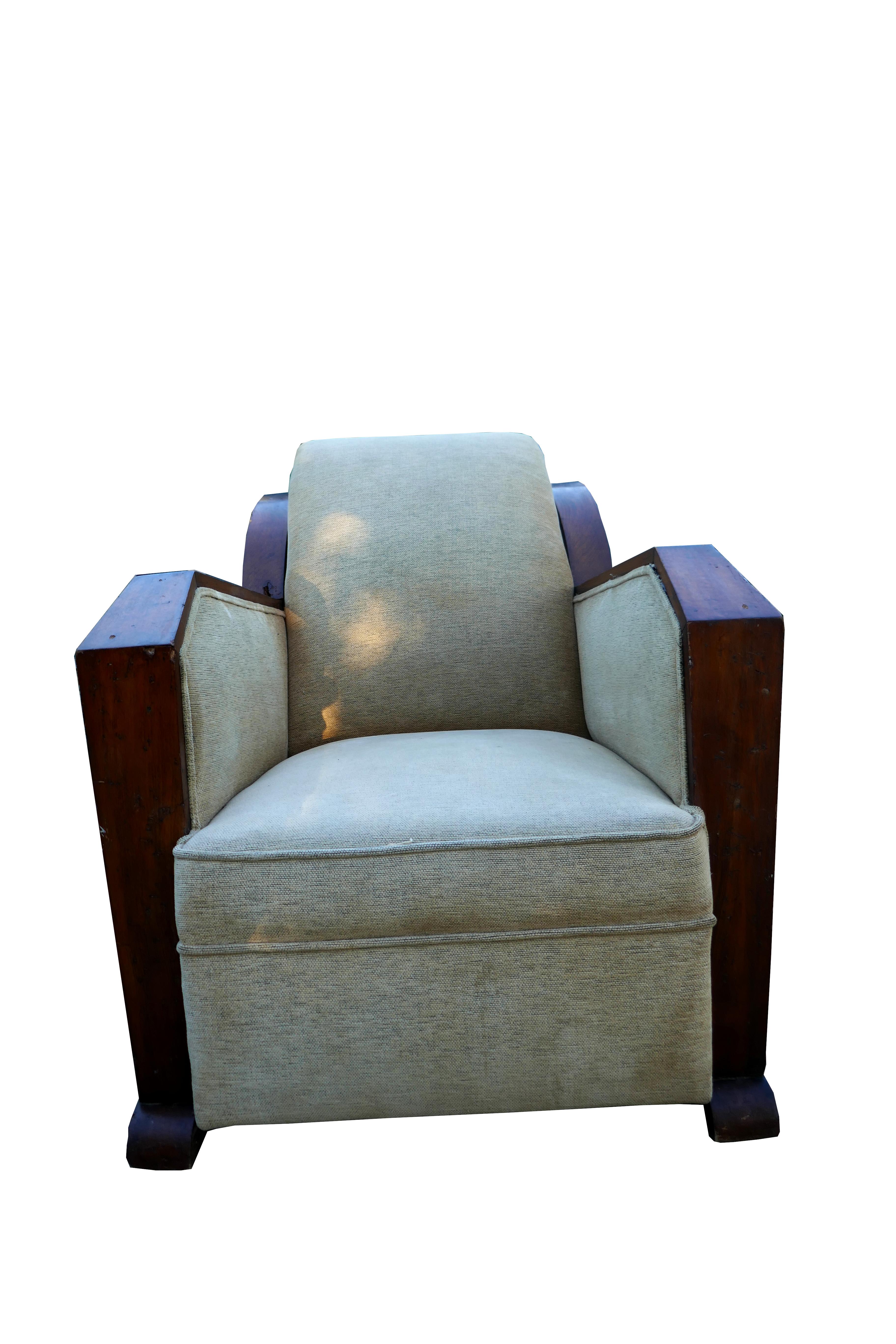 Early 20th Century French Art Deco armchair, possible Maison Dominique  For Sale
