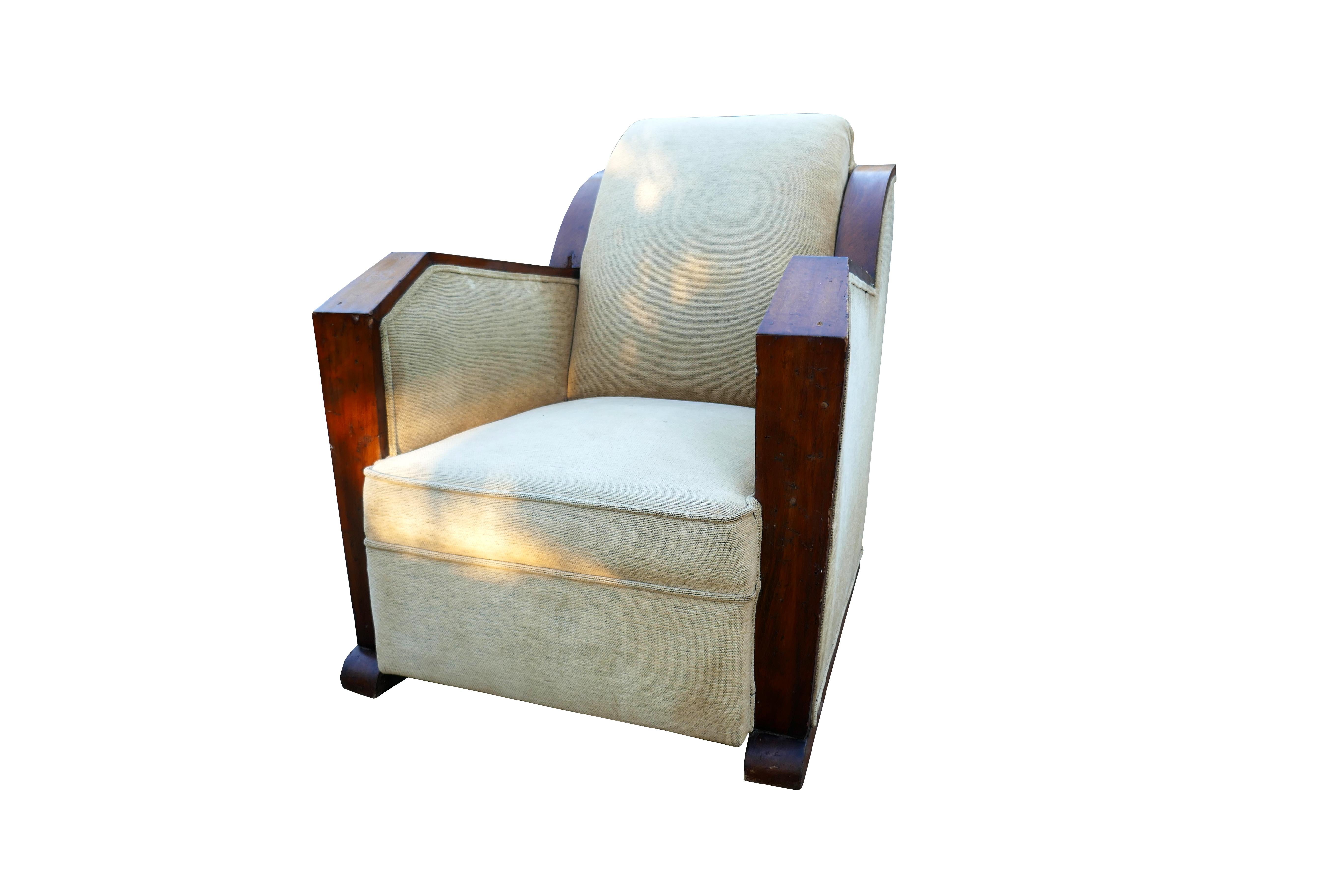 French Art Deco armchair, possible Maison Dominique  For Sale 3