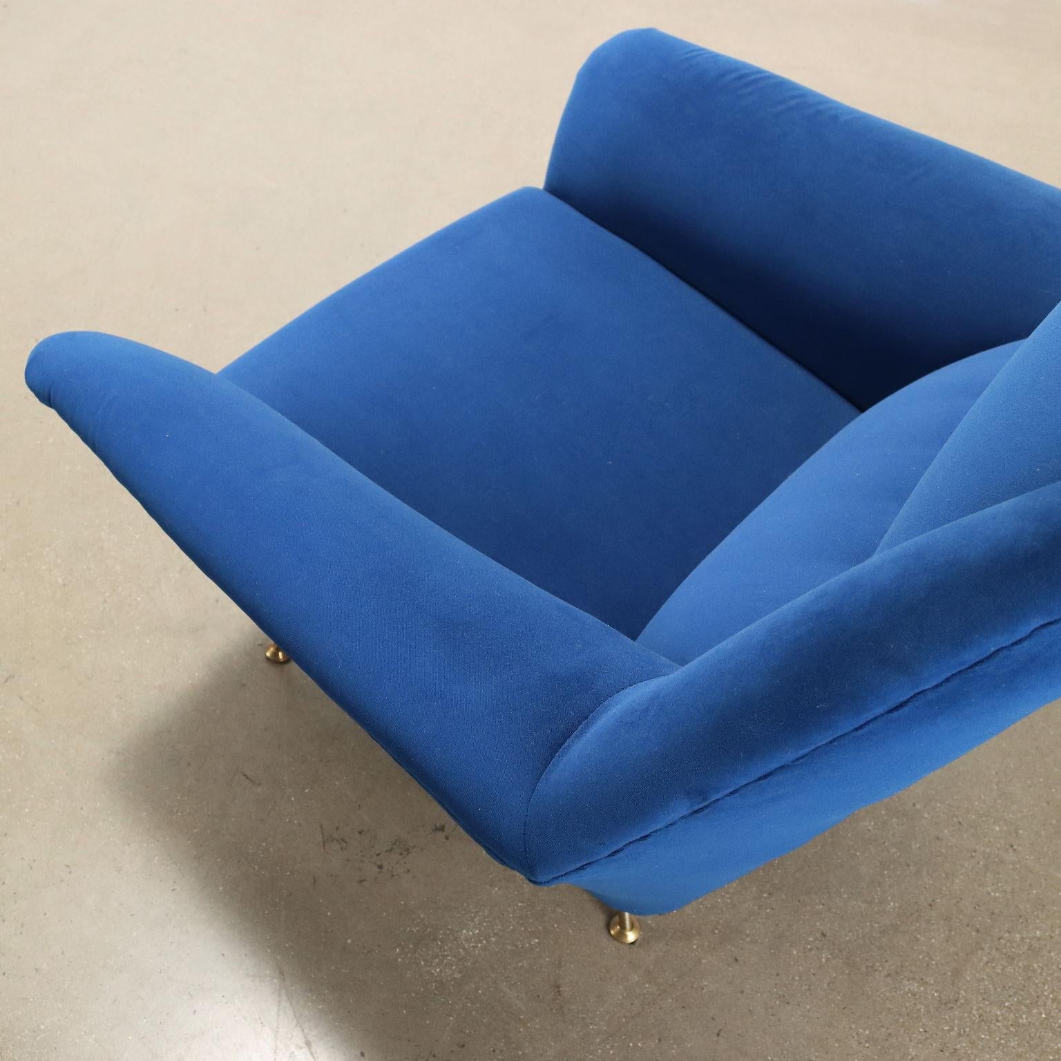 Tissu Fauteuil en tissu bleu clair 1950s-60s en vente