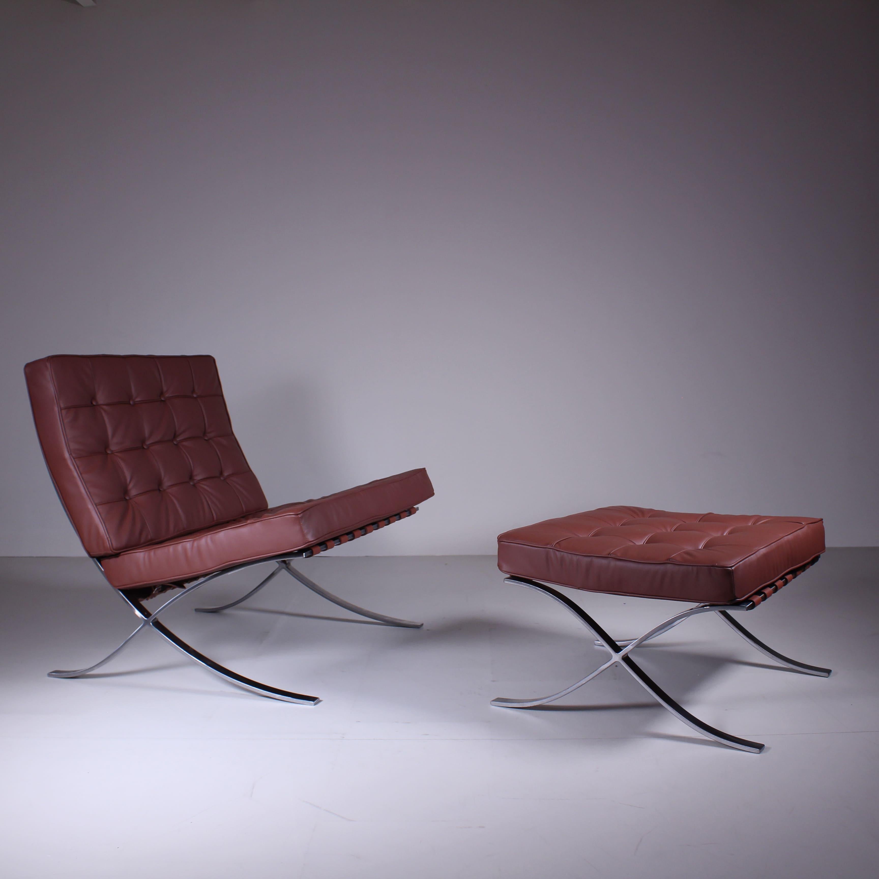 Barcelona Sessel und Ottomane, Ludwig Mies Van der Rohe, Knoll (Moderne)