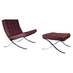 Poltrona Barcelona e pouf, Ludwig Mies Van der Rohe, Knoll