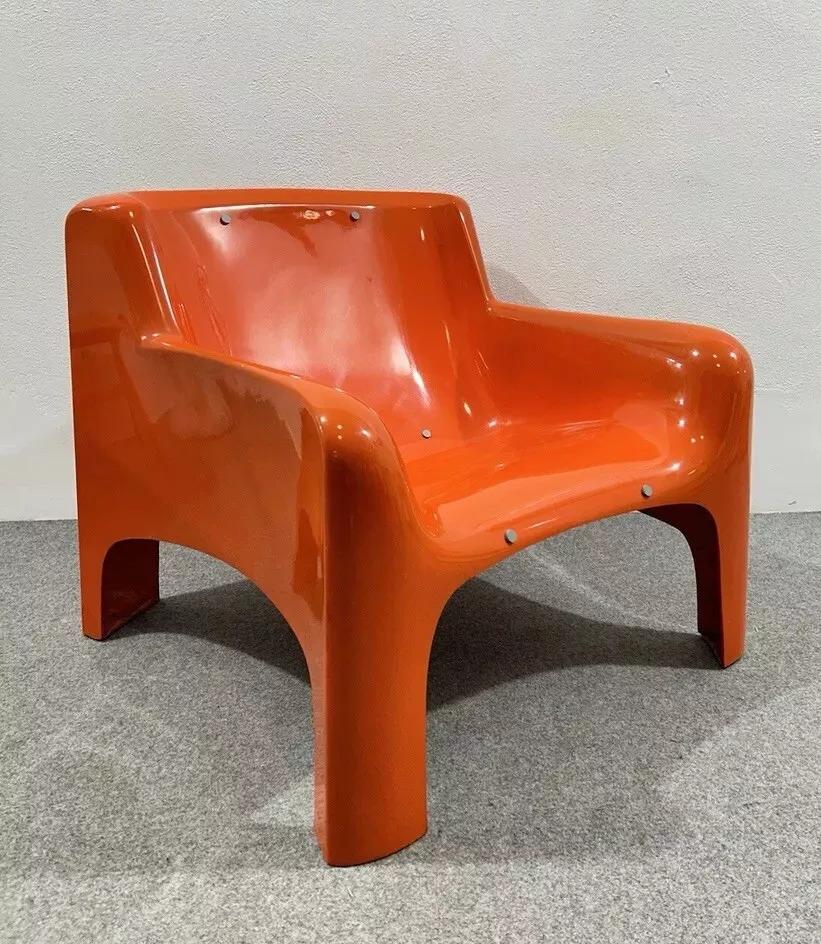 Italian Carlo Bartoli Arflex Gaia 1960's Space Age Armchair