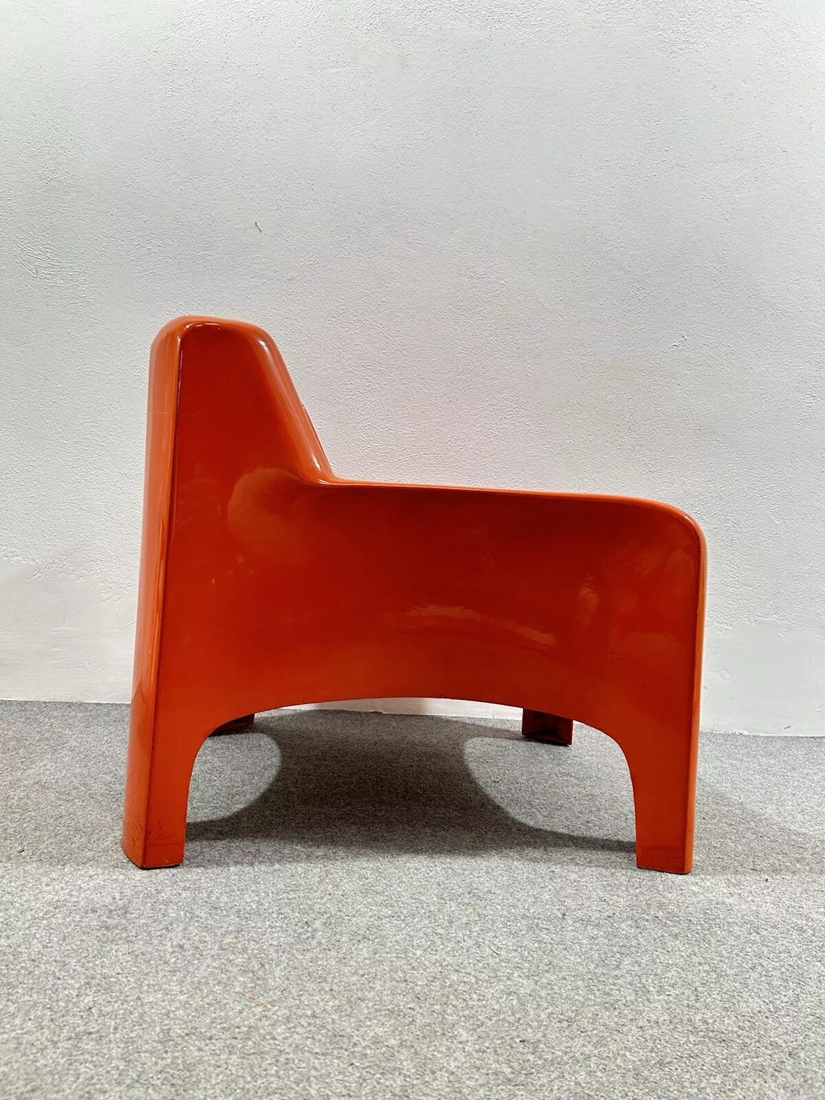 Stained Glass Carlo Bartoli Arflex Gaia 1960's Space Age Armchair