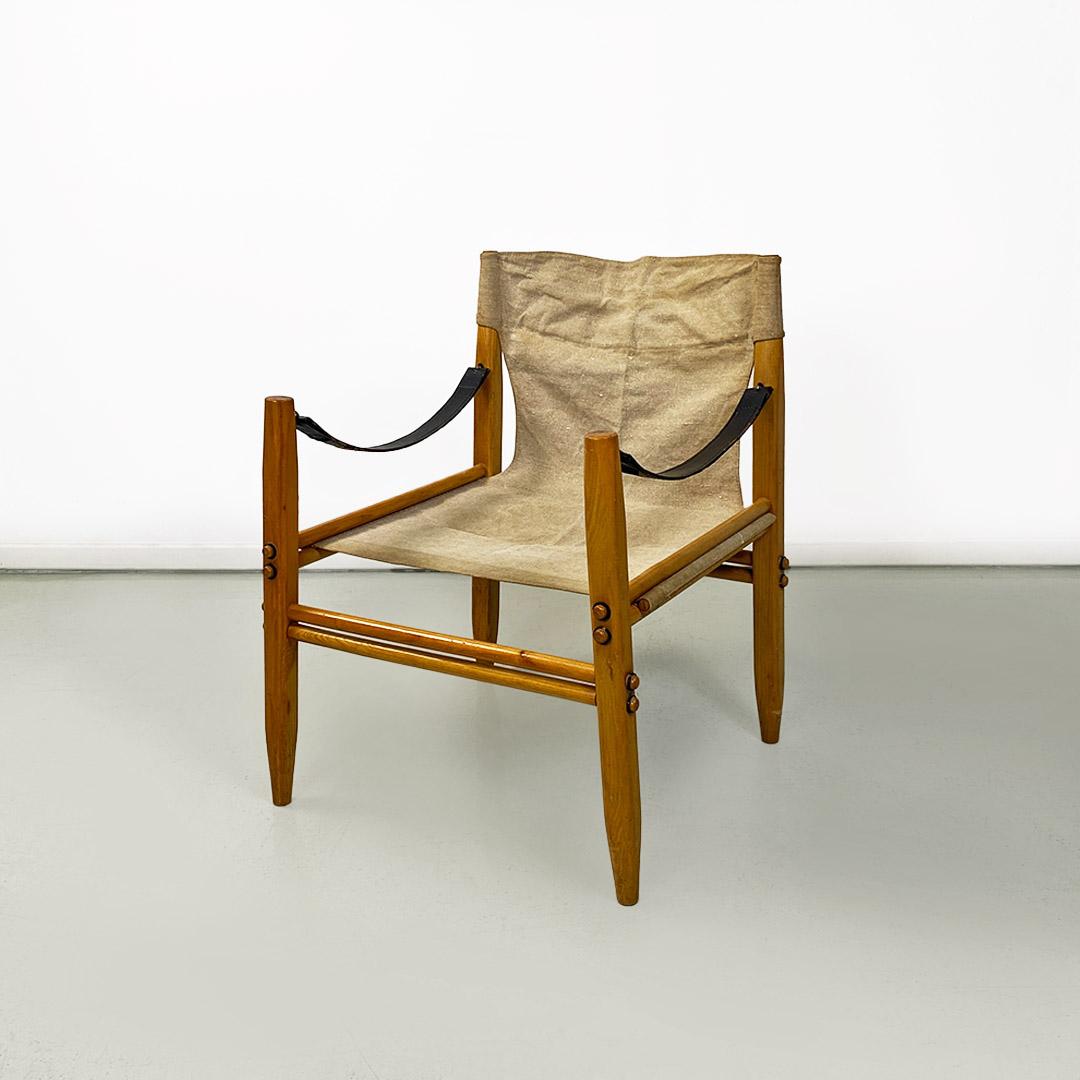 Italian Safari or Oasi 85 armchair with armrests by Gian Franco Legler for Zanotta, 1960s For Sale