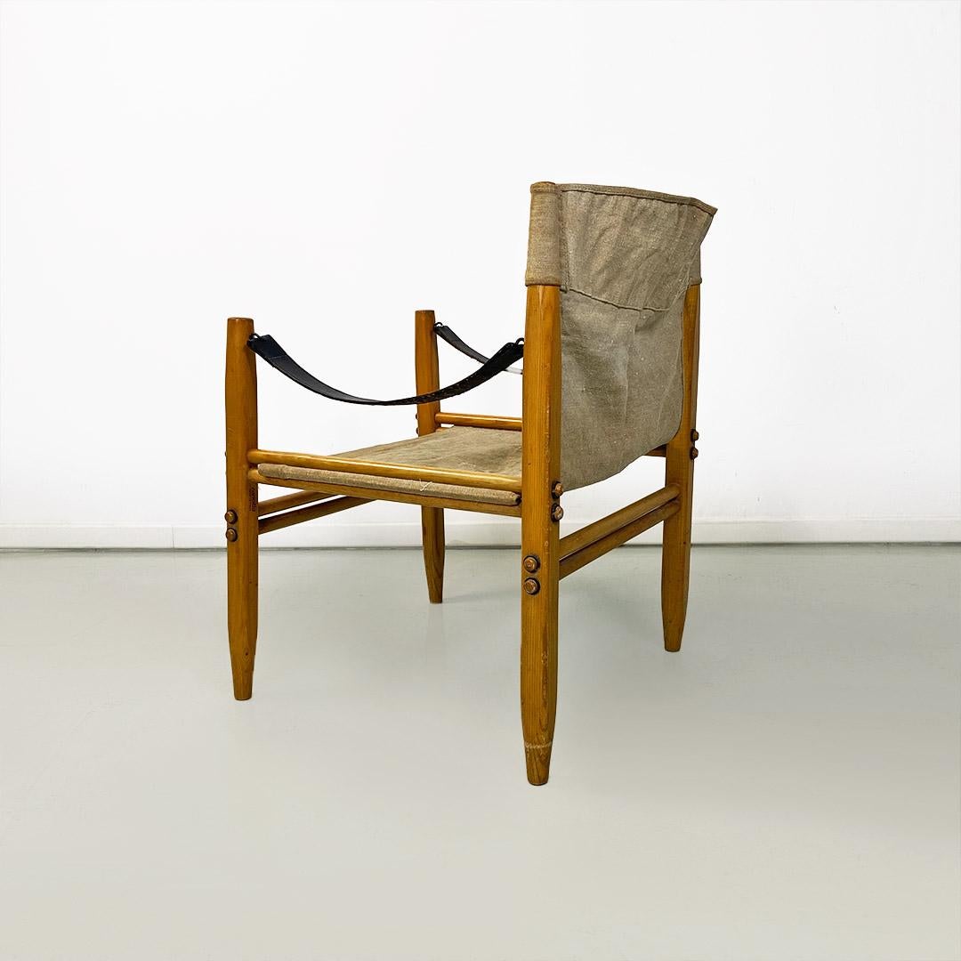 Mid-20th Century Safari or Oasi 85 armchair with armrests by Gian Franco Legler for Zanotta, 1960s For Sale