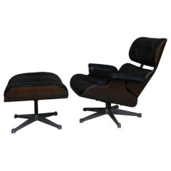 Armchair with footrest by Ray & Charles Eames for Herman Miller, 1970s