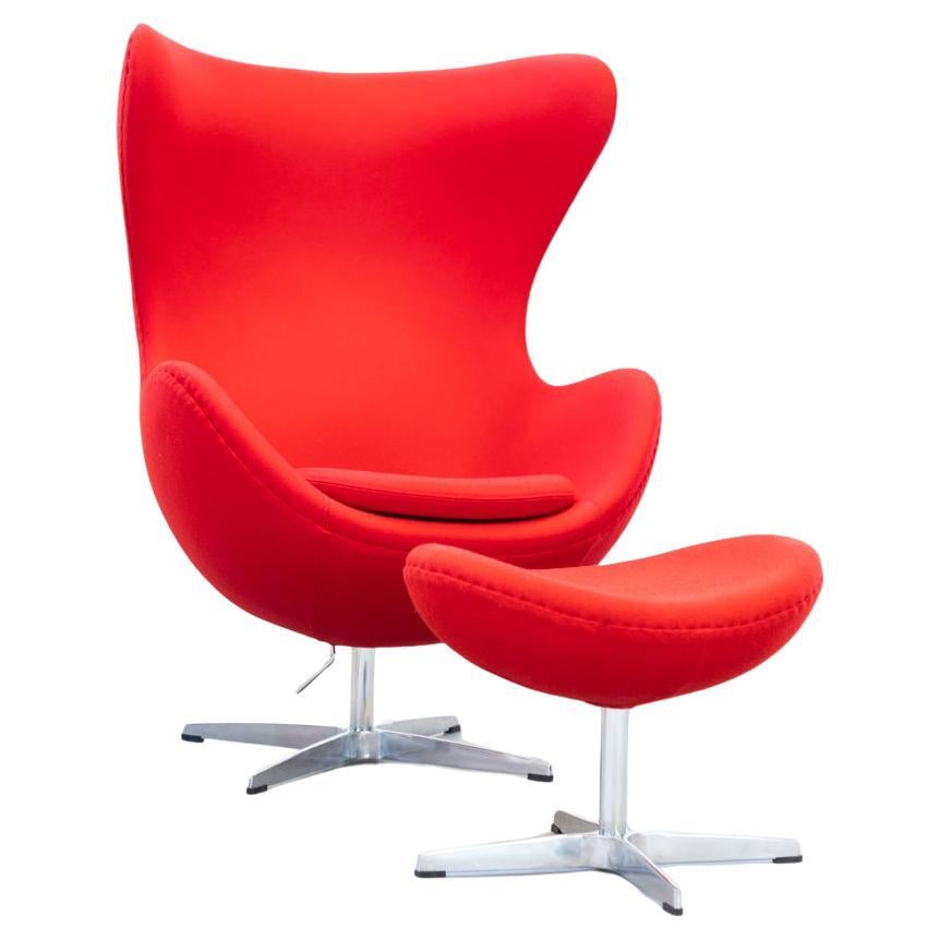 FAUTEUIL EGG CHAIR fauteuil avec ottoman 1980/1990		 en vente