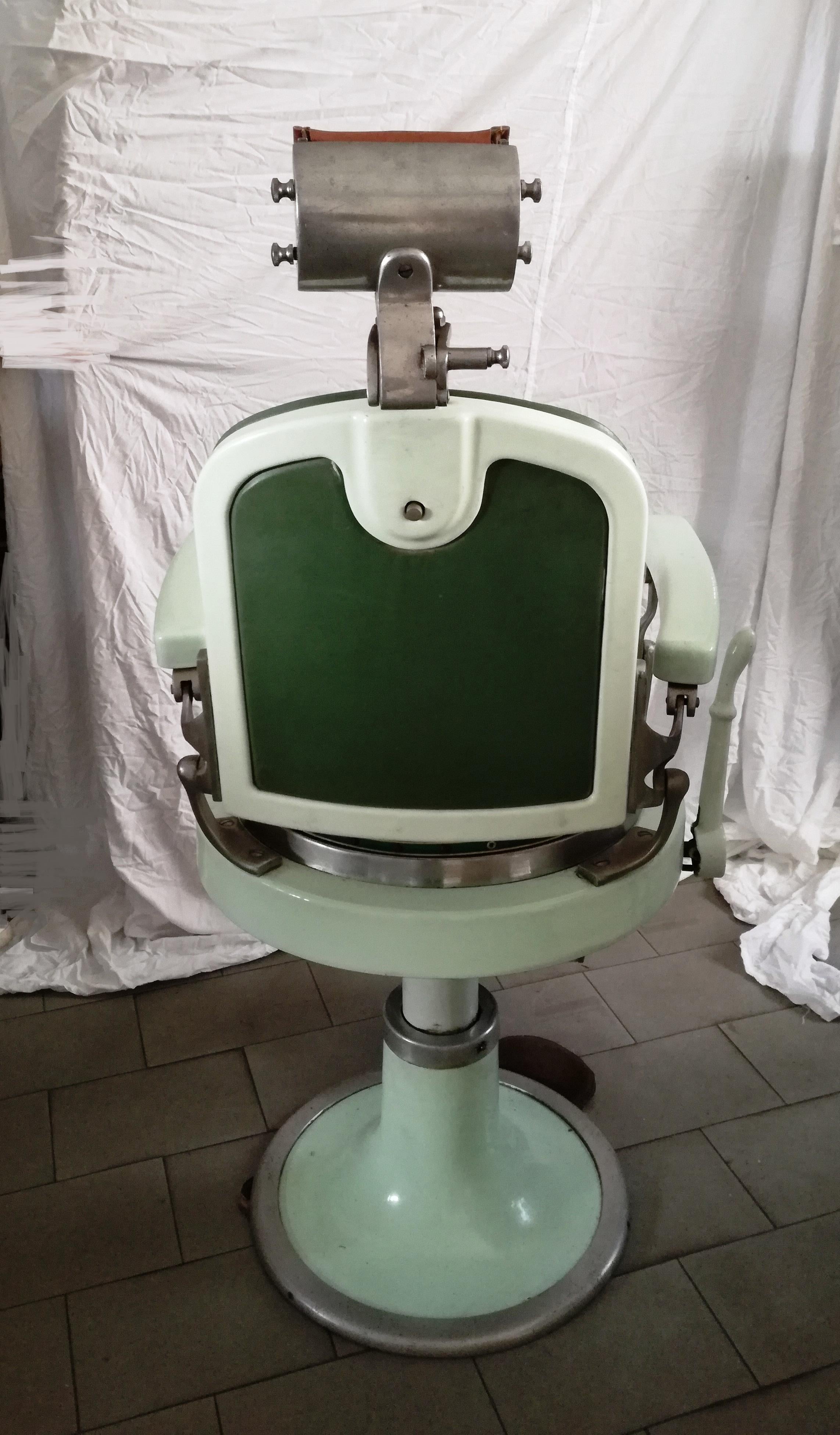 Anodized 30s barber chair For Sale