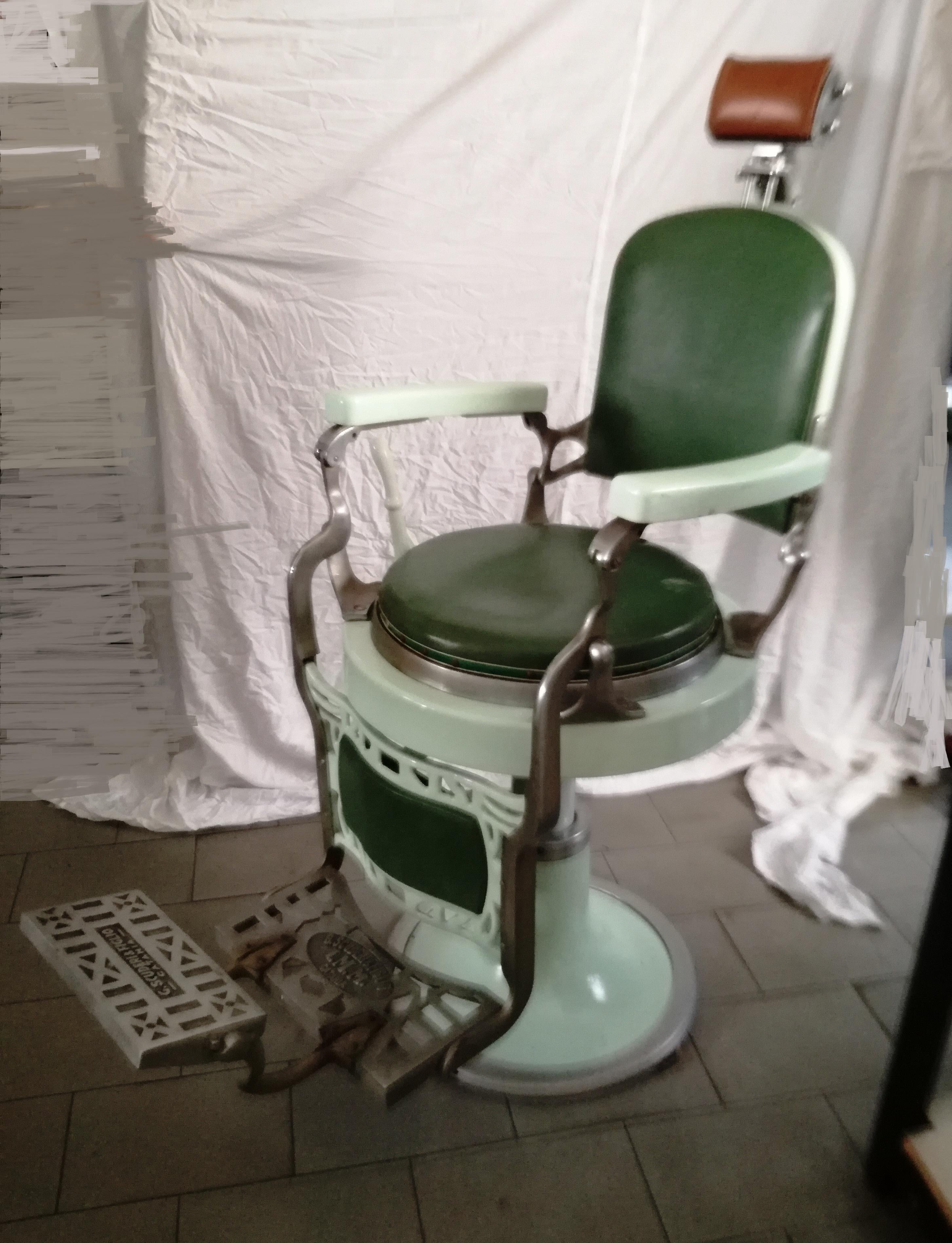 Mid-20th Century 30s barber chair For Sale
