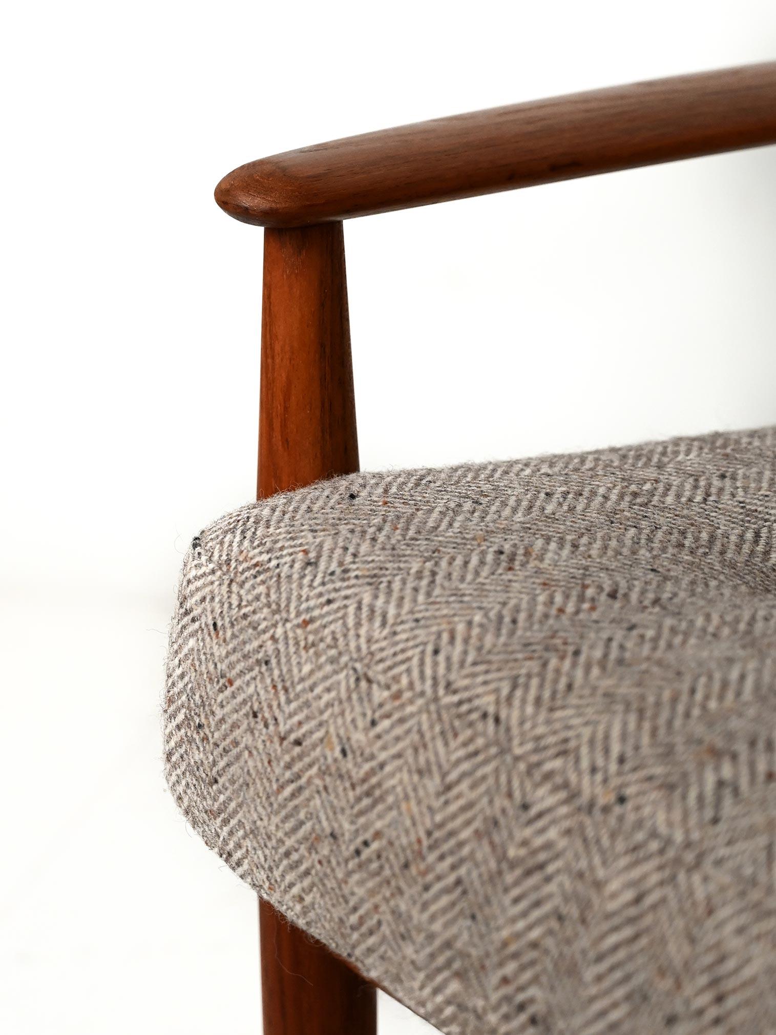 Tessuto Poltrona danese FD118 di Grete Jalk per France & Søn, anni '60 in vendita