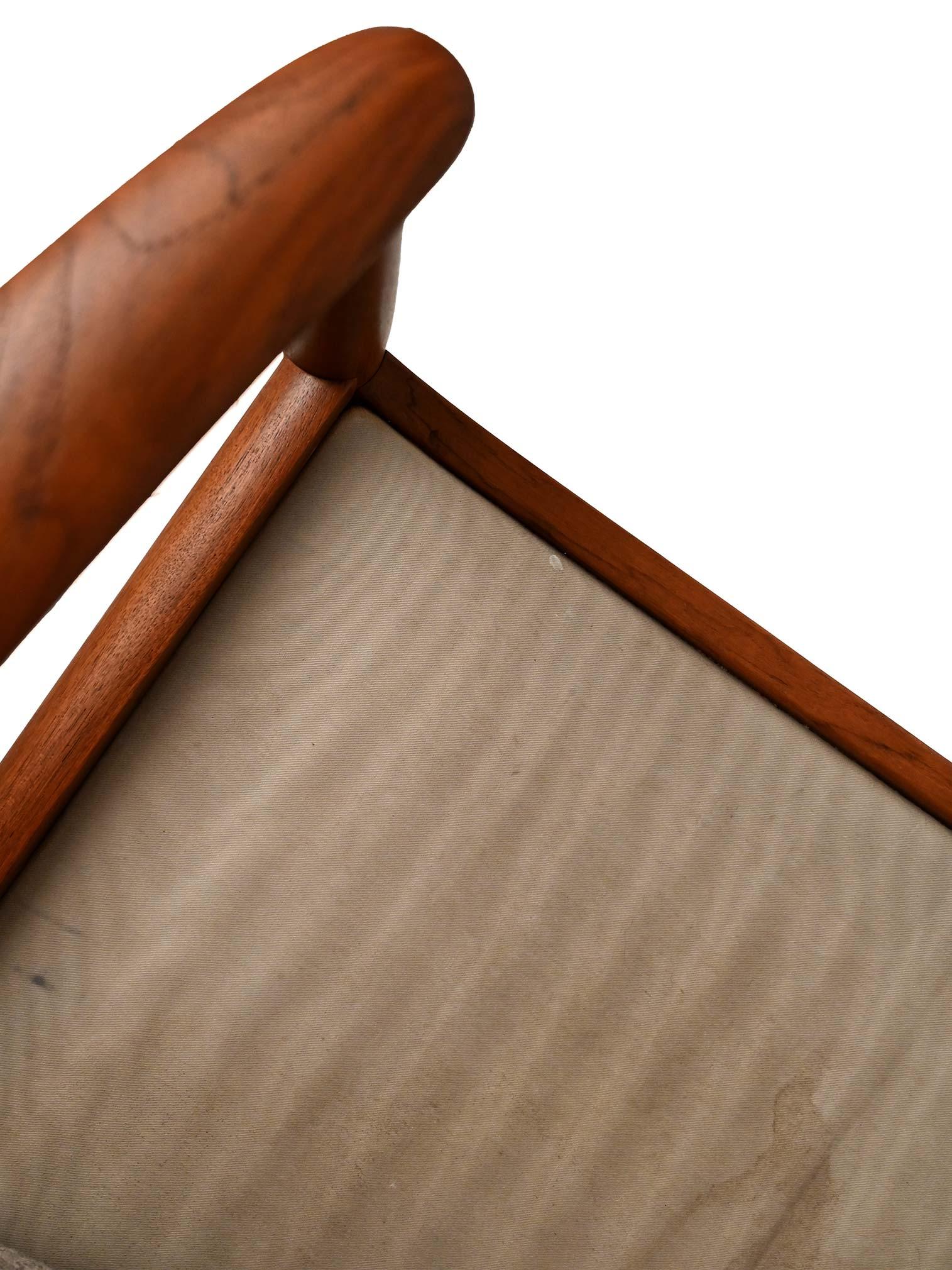 Poltrona danese FD118 di Grete Jalk per France & Søn, anni '60 in vendita 2