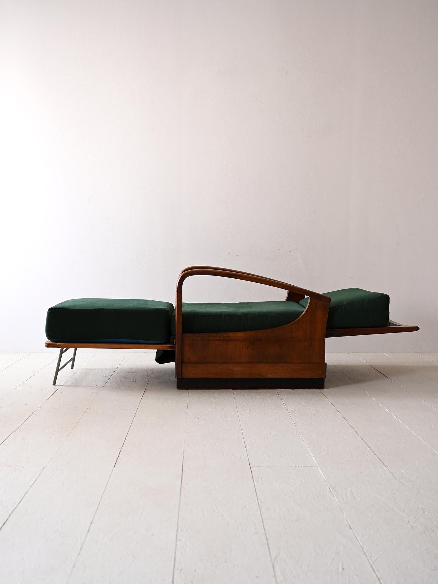 Mid-20th Century Deco armchair convertible into bed For Sale