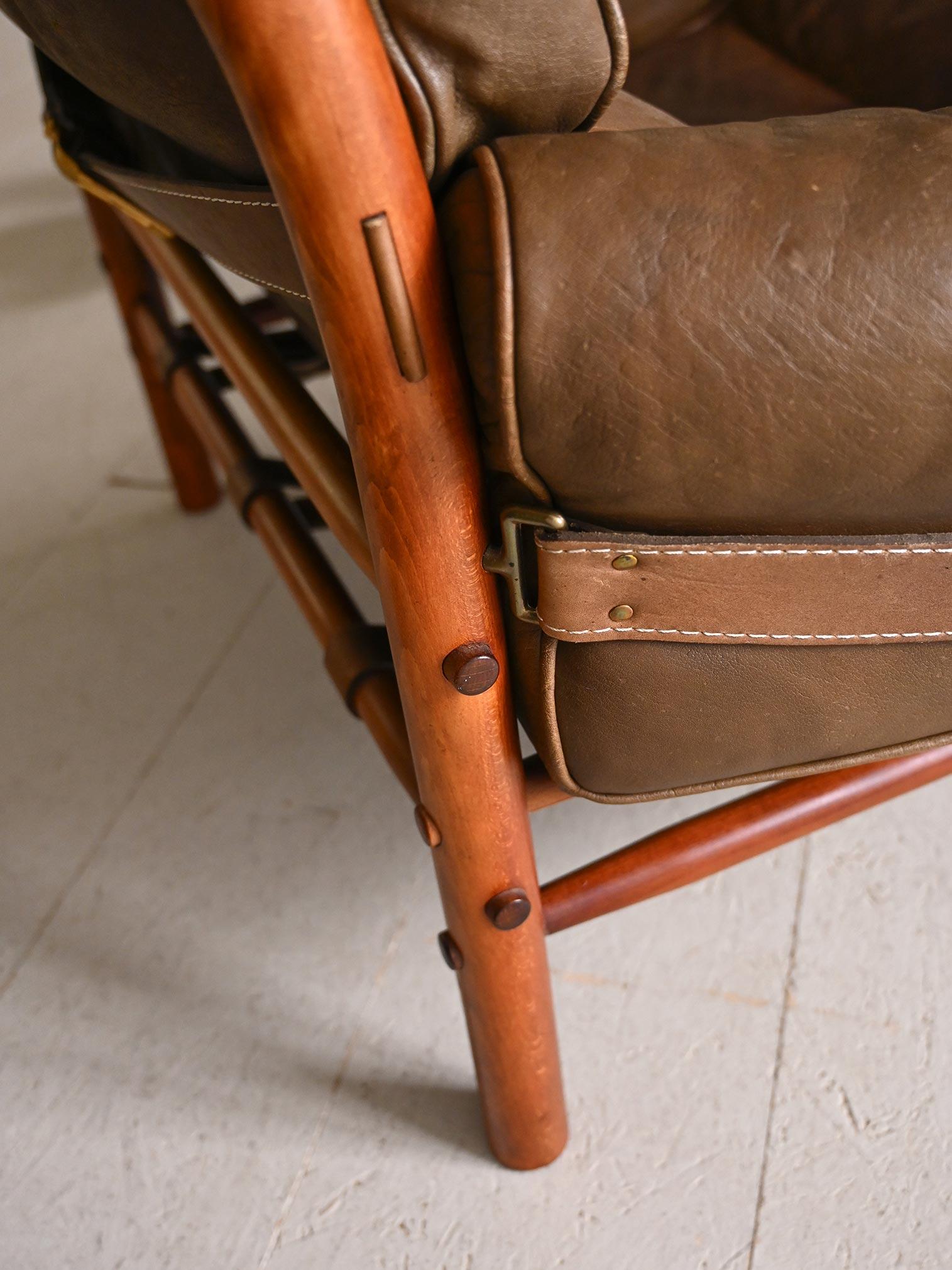Arne Norell leather armchair For Sale 7