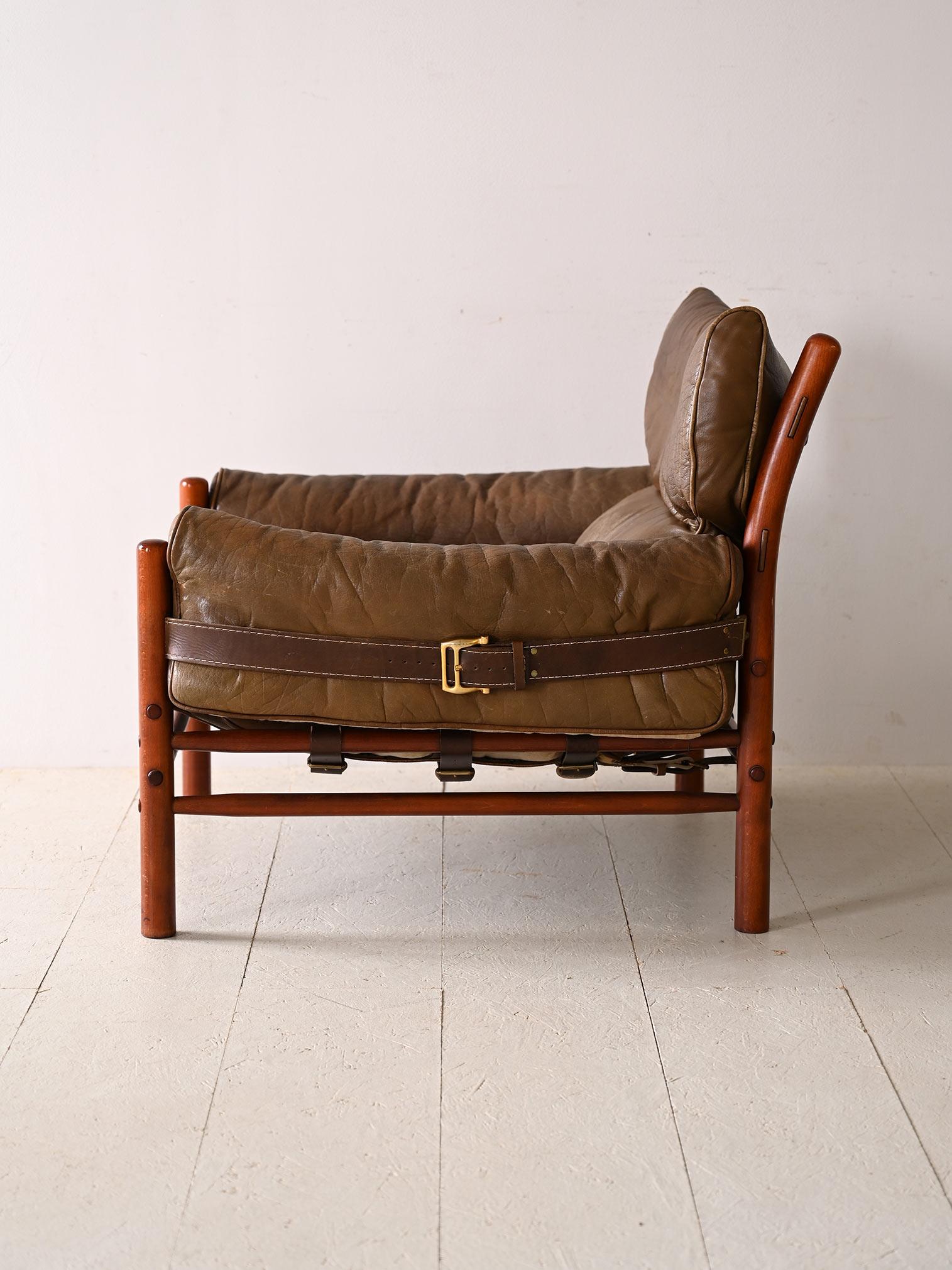 Mid-20th Century Arne Norell leather armchair For Sale
