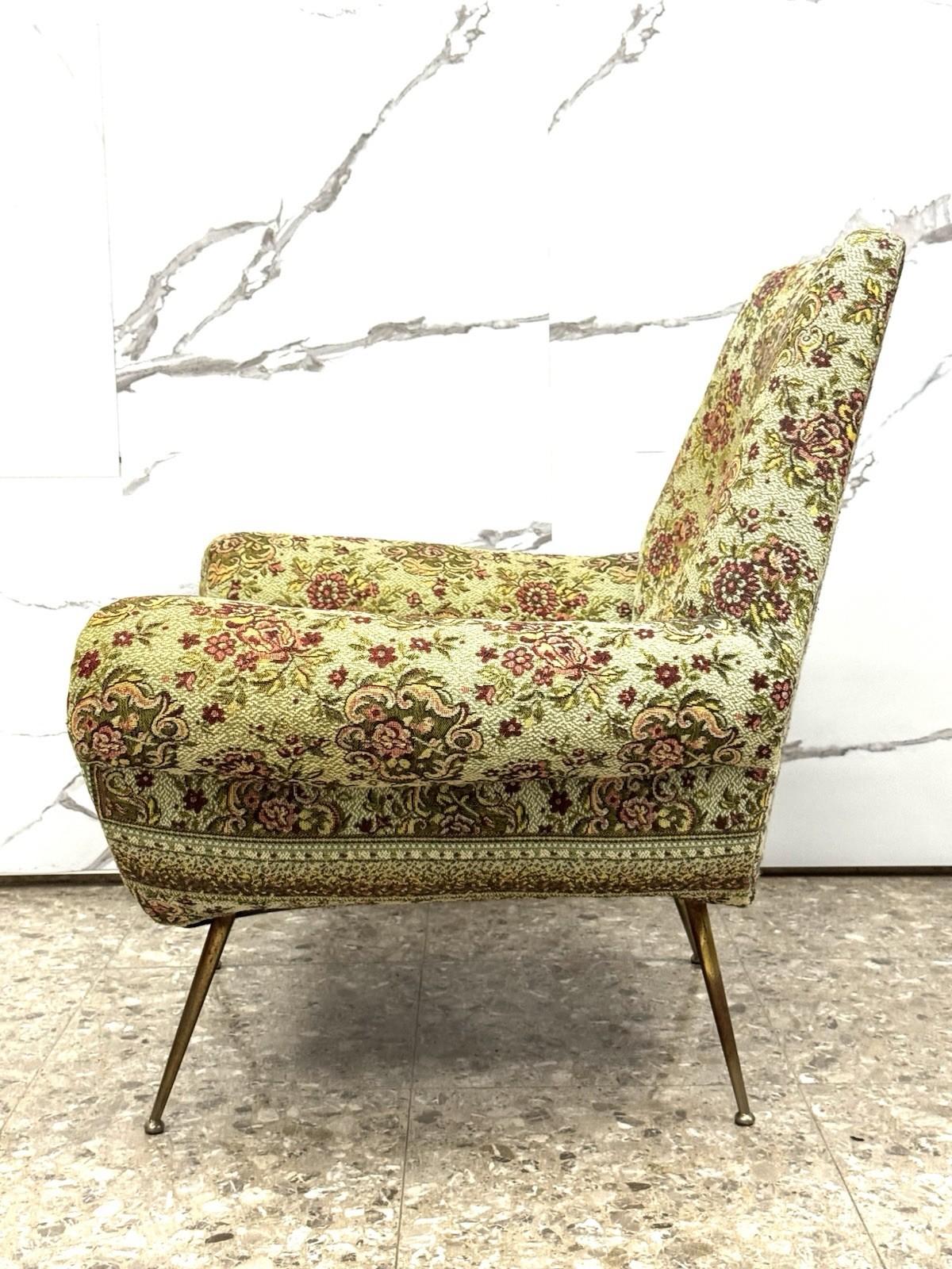 Poltrona Di Gigi Radice Per Minotti Anni ‘50 Modernariato Mid-Century Latón en venta