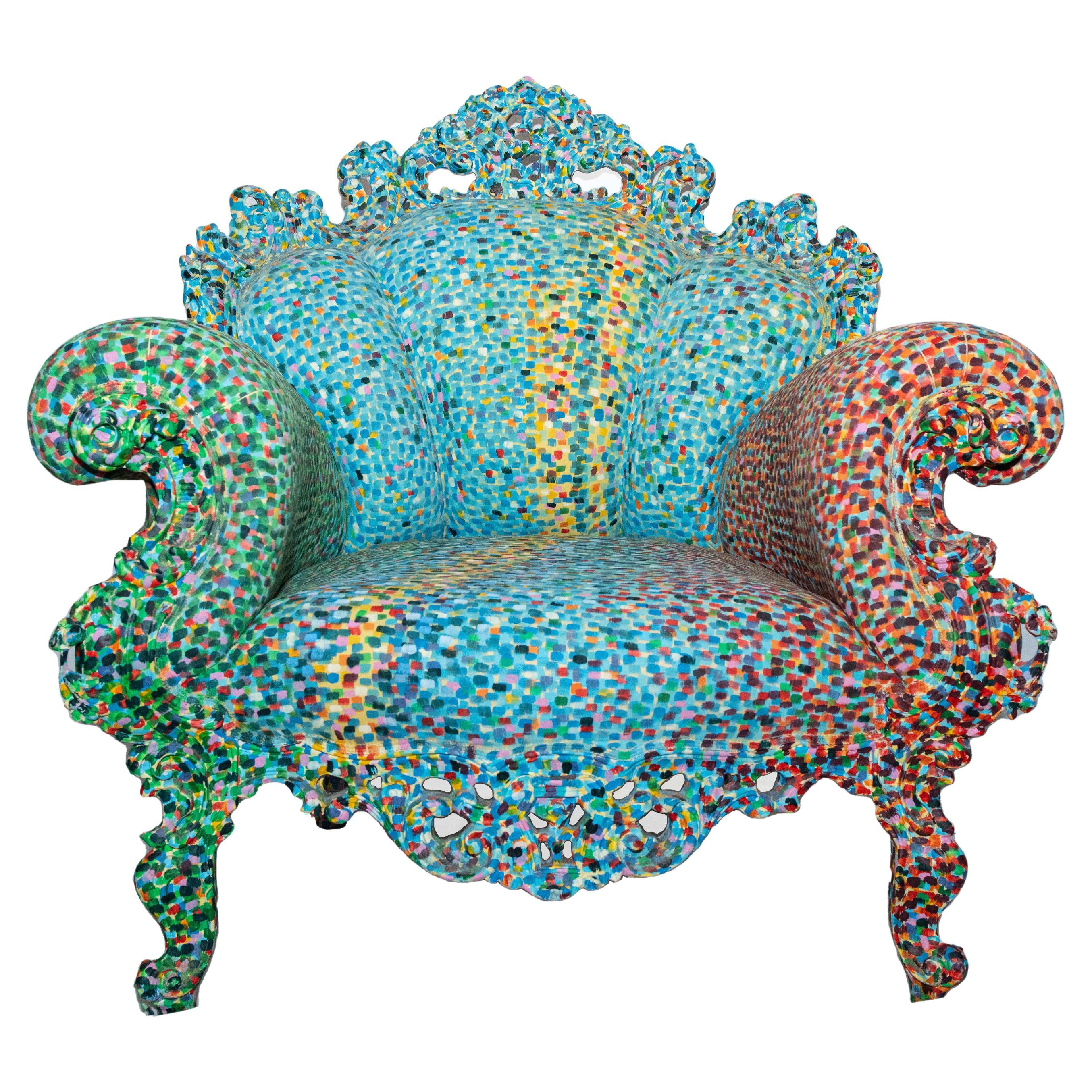 Proust armchair hand-painted in 2006 original by Alessandro Mendini For Sale