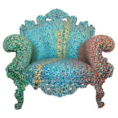 Proust armchair hand-painted in 2006 original by Alessandro Mendini