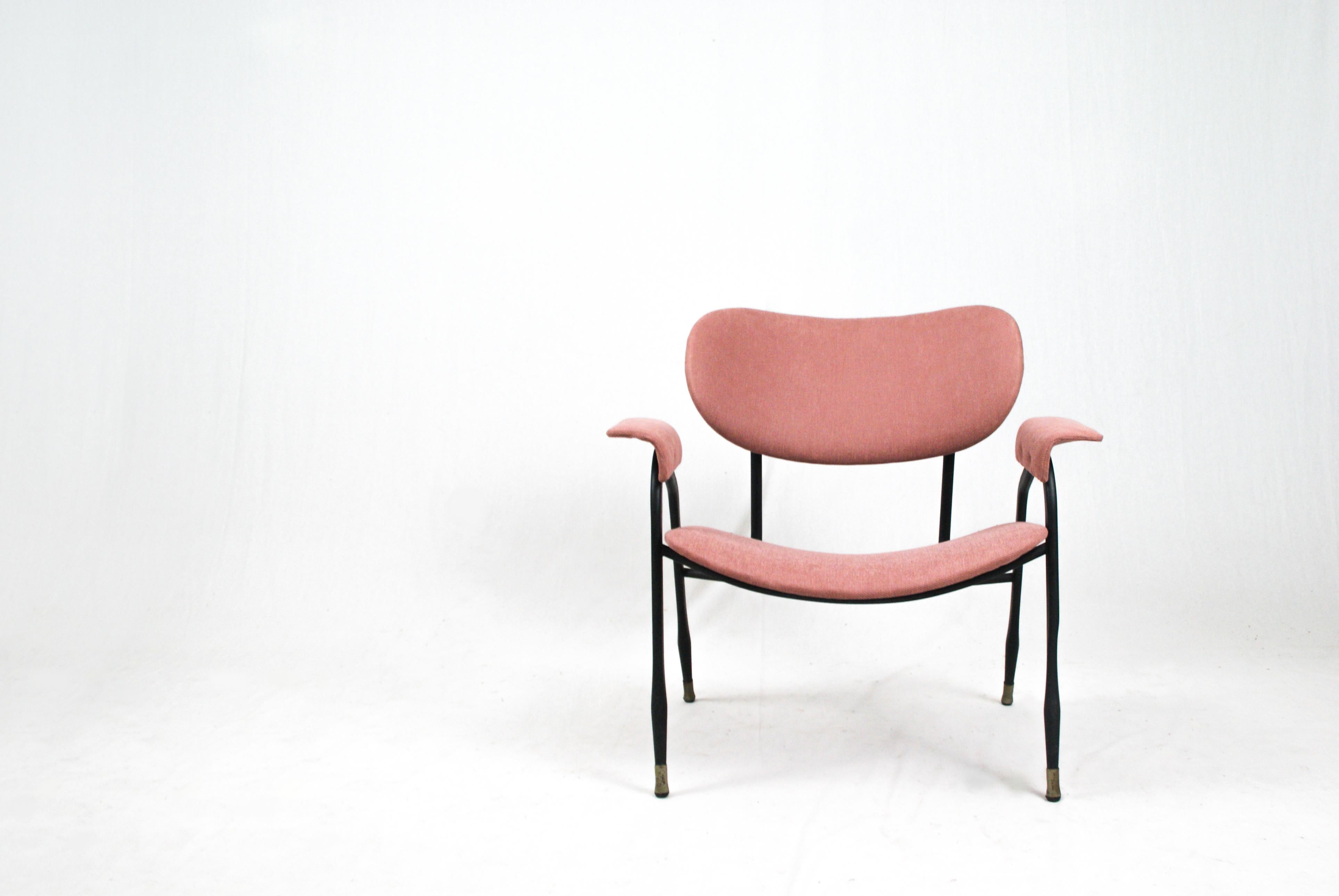 Armchair designed by Gastone Rinaldi for RIMA , italy 1960 In Good Condition For Sale In Genova, IT