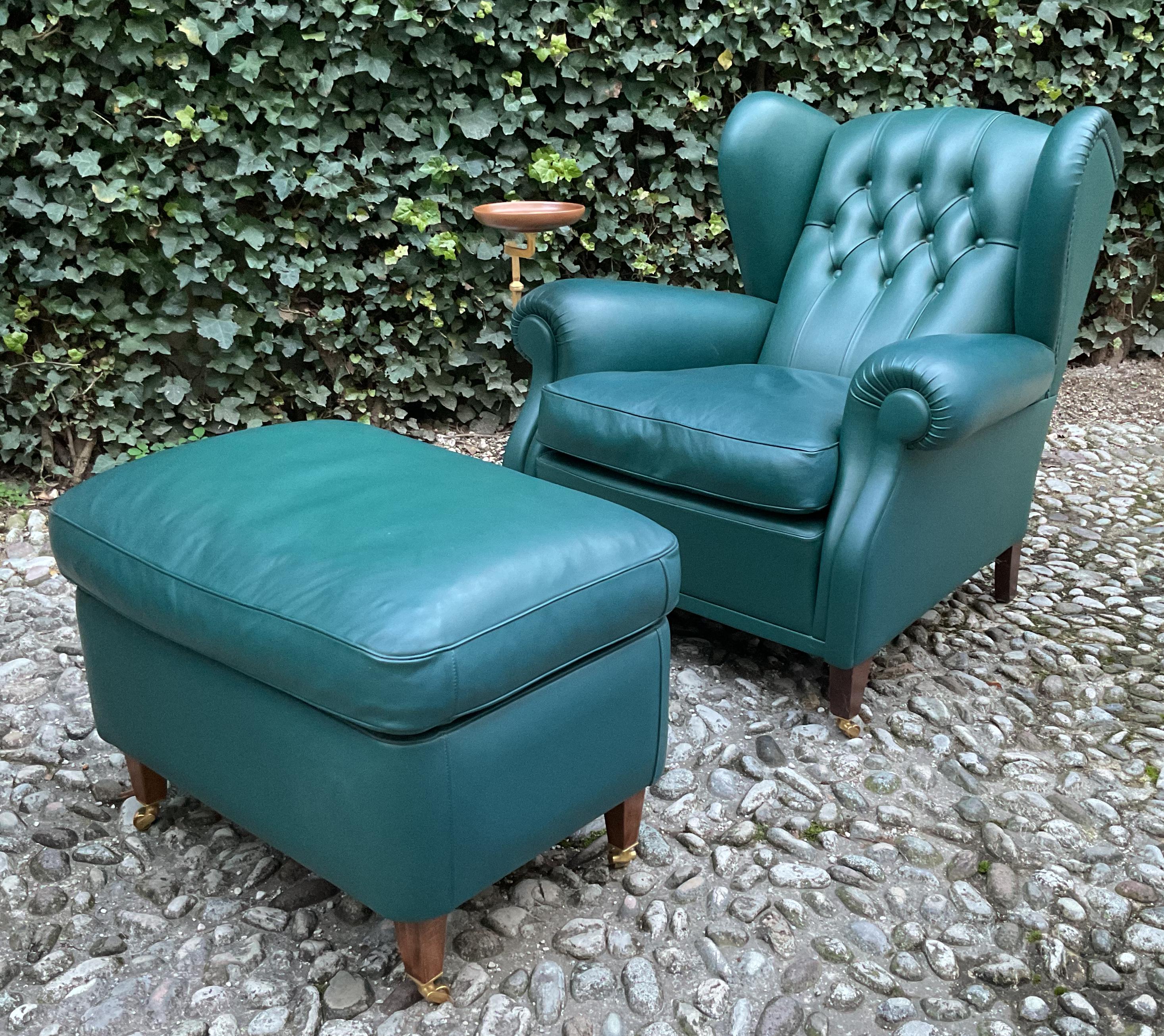 Rococo Fauteuil et ottoman Frau Modèle 1919 en vente