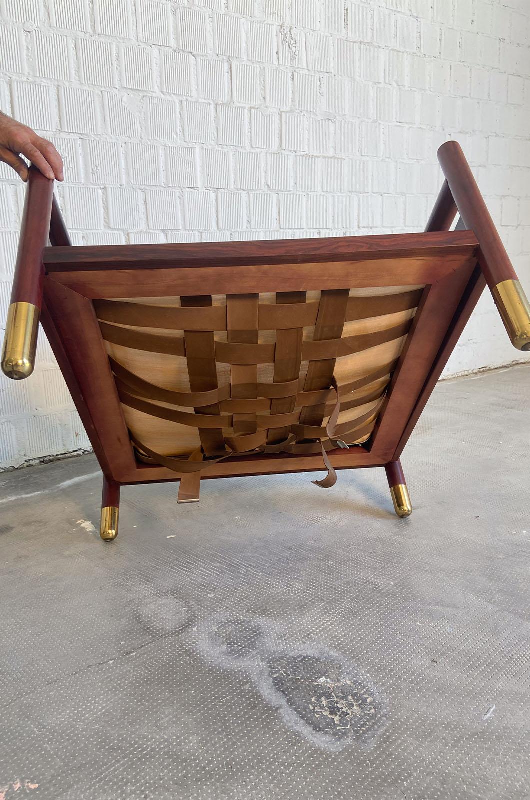 Late 20th Century Sella Armchair and Pouf by Carlo de Carli for Sormani For Sale