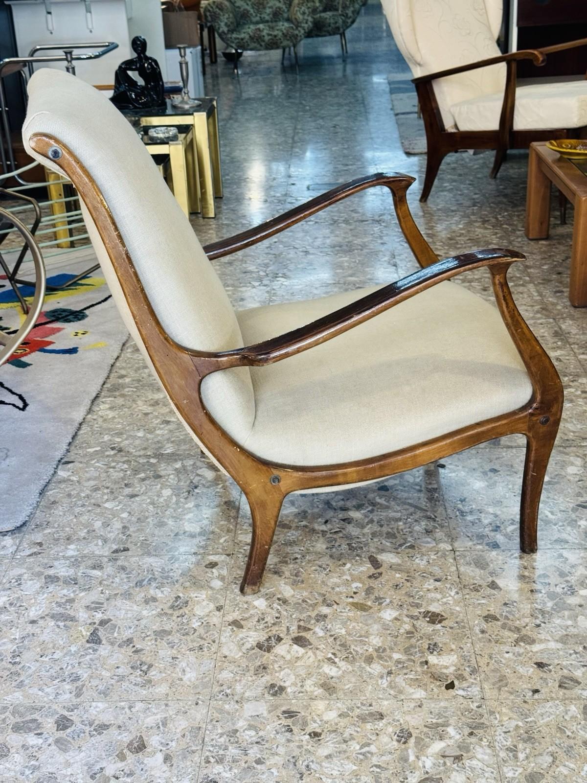 Italian Poltrona Ezio Longhi Per Elam Mitzi Anni 60 Vintage Modernariato For Sale