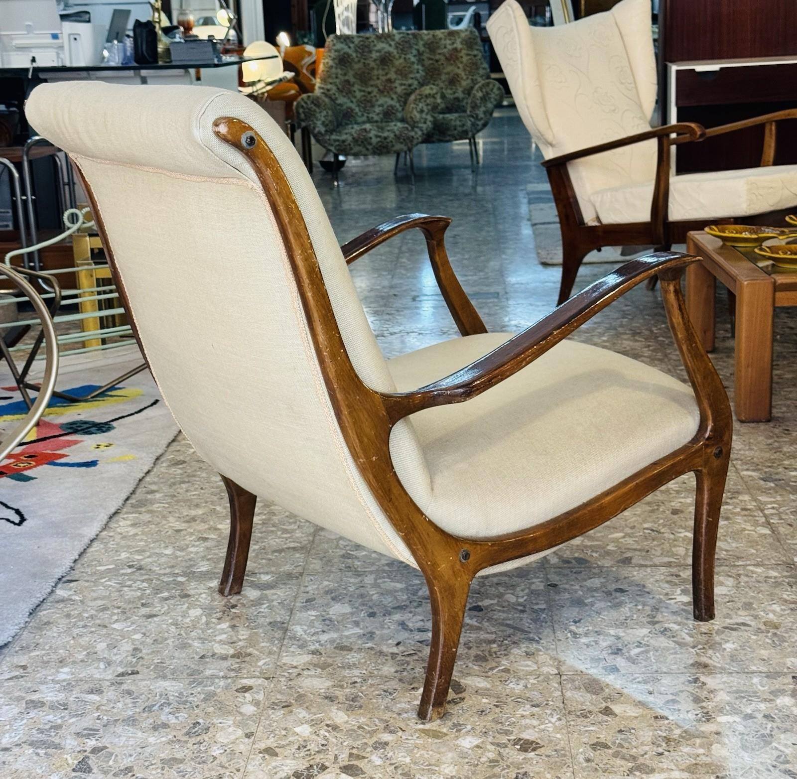 Mid-20th Century Poltrona Ezio Longhi Per Elam Mitzi Anni 60 Vintage Modernariato For Sale