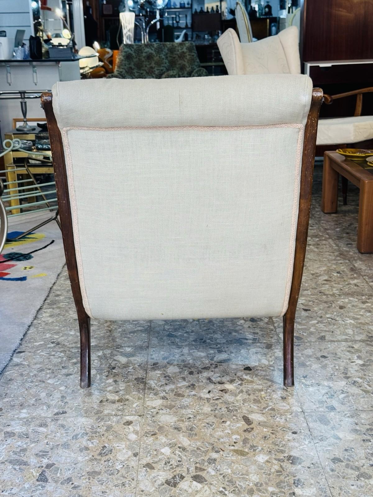 Fabric Poltrona Ezio Longhi Per Elam Mitzi Anni 60 Vintage Modernariato For Sale