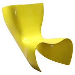 Felt Chair by Marc Newson for Cappellini, from the 1990s, in yellow fiberglass